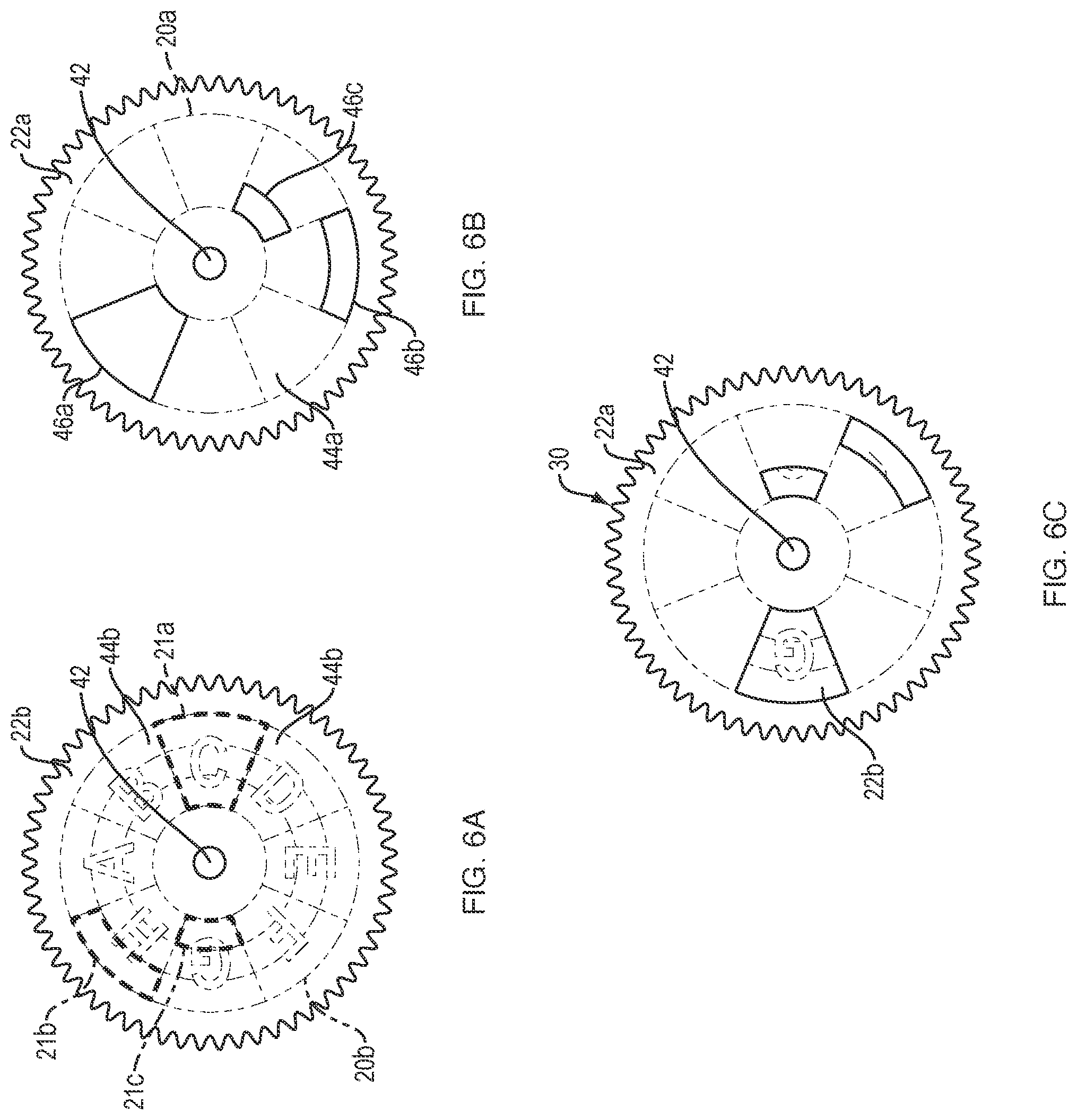 Patent US12324982 Figure 6 – Game system with gears and indicia