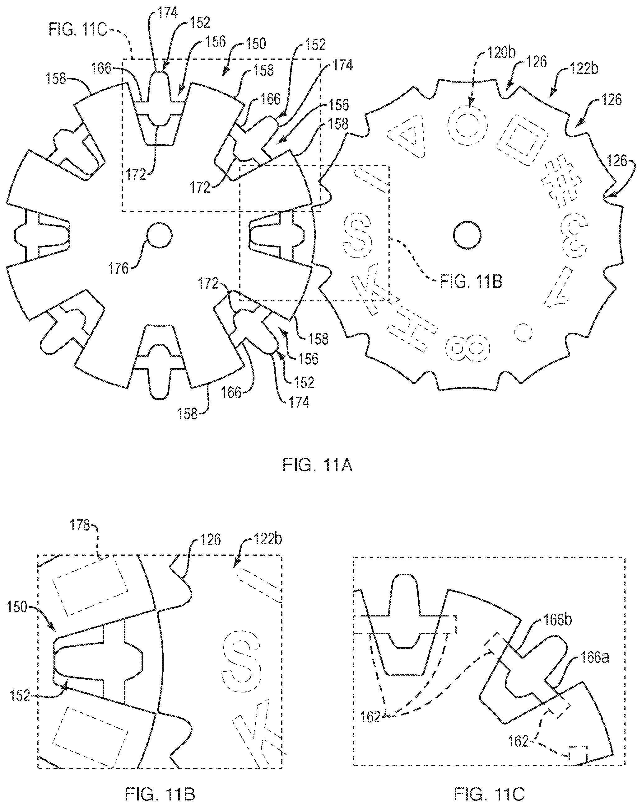 Patent US12324982 Figure 12 – Game system with gears and indicia