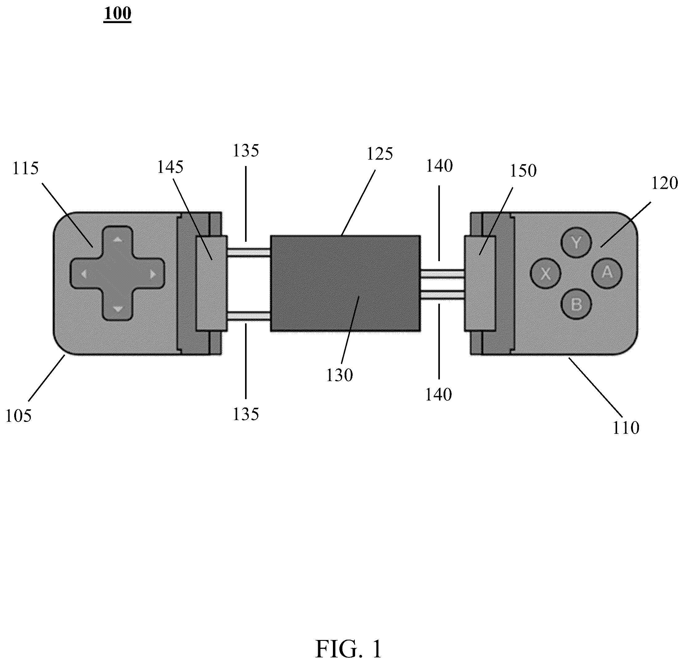 Patent US12324985 Figure 1 – Mobile device controller systems and methods for interacting with client applications