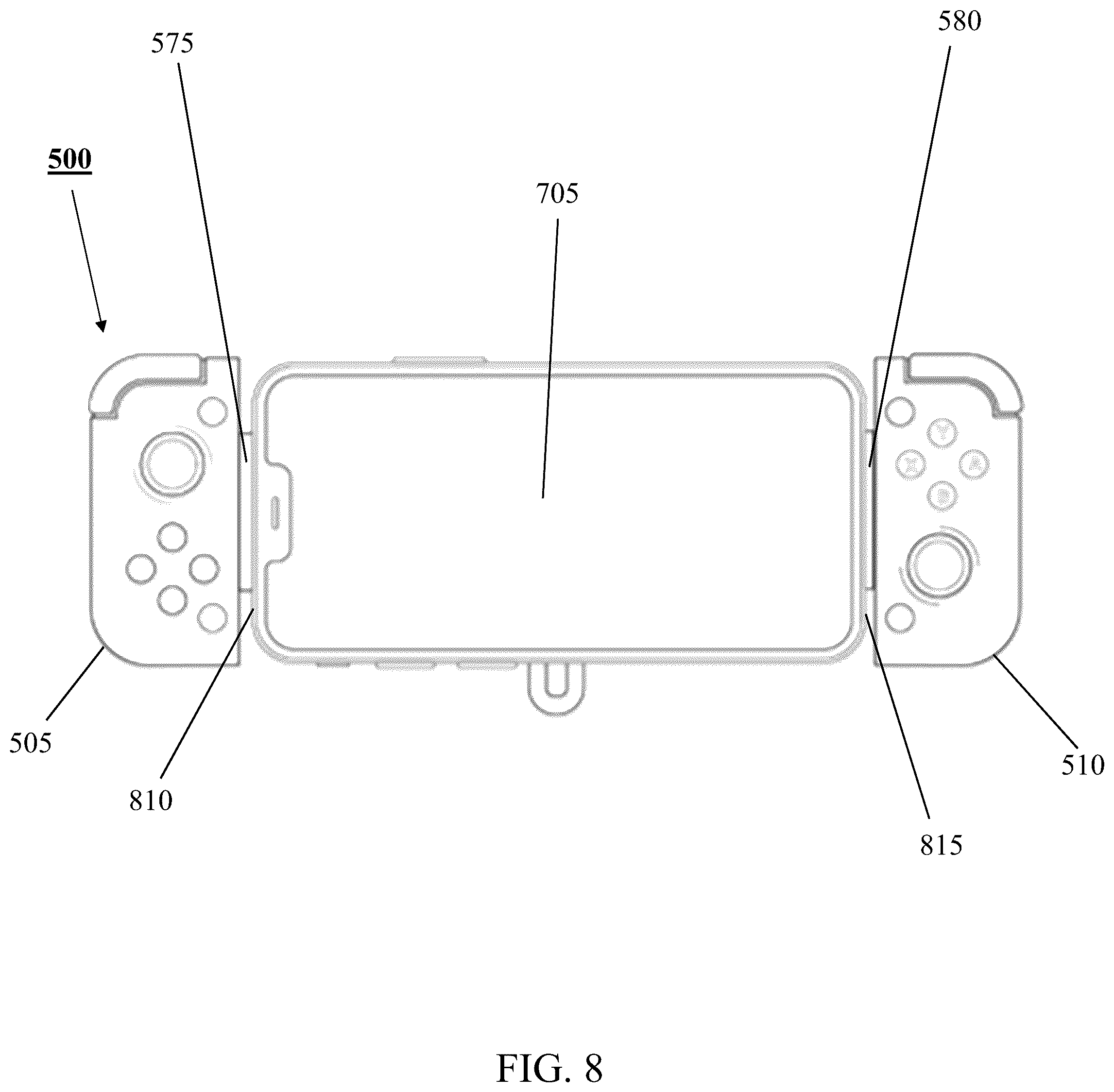 Patent US12324985 Figure 8 – Mobile device controller systems and methods for interacting with client applications