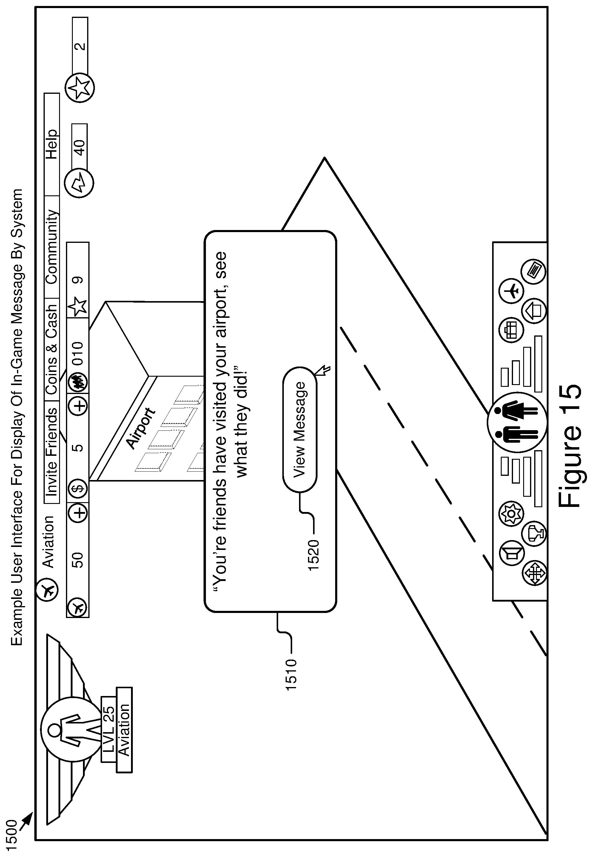 Patent US12324988 Figure 15 – Multilayer framework architecture and user interface for video gaming applications