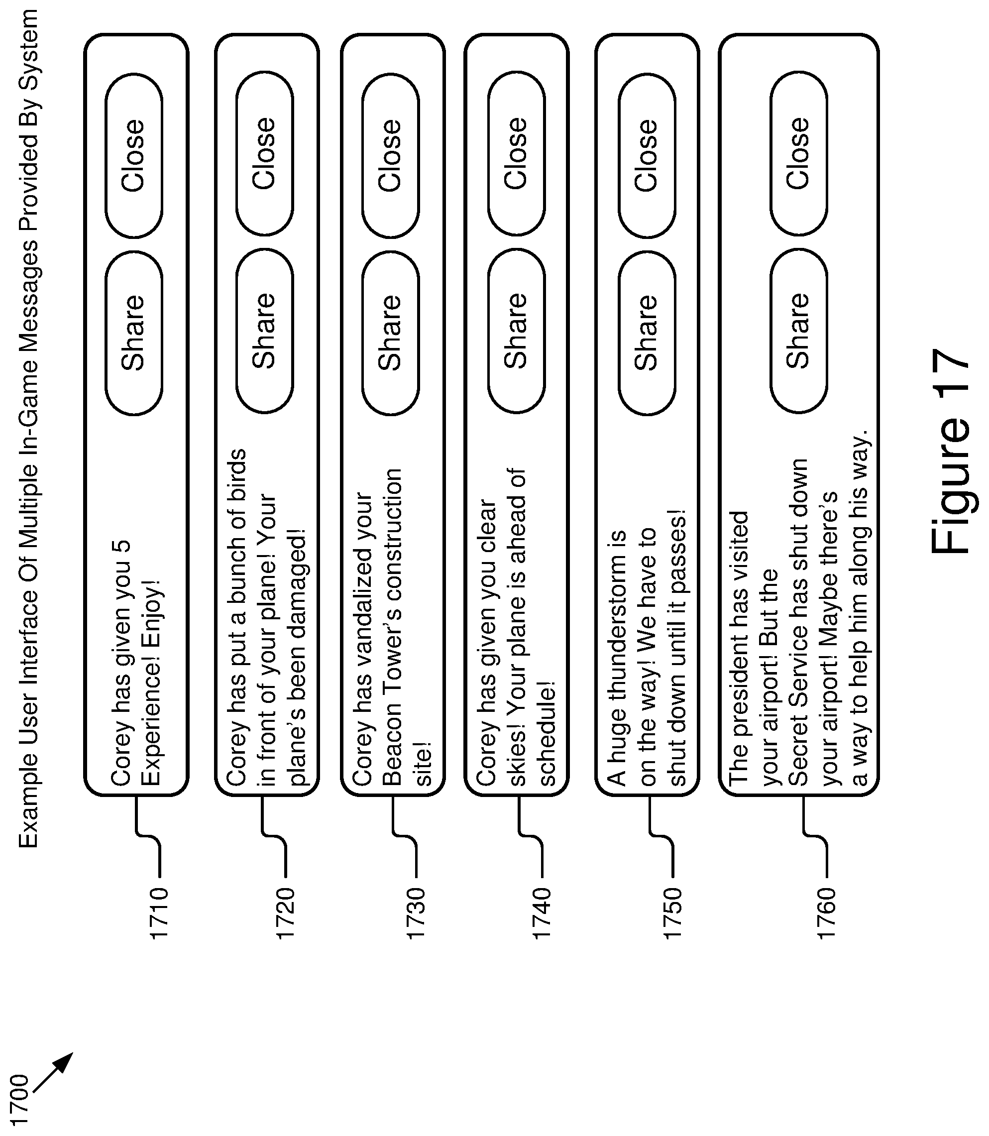 Patent US12324988 Figure 17 – Multilayer framework architecture and user interface for video gaming applications