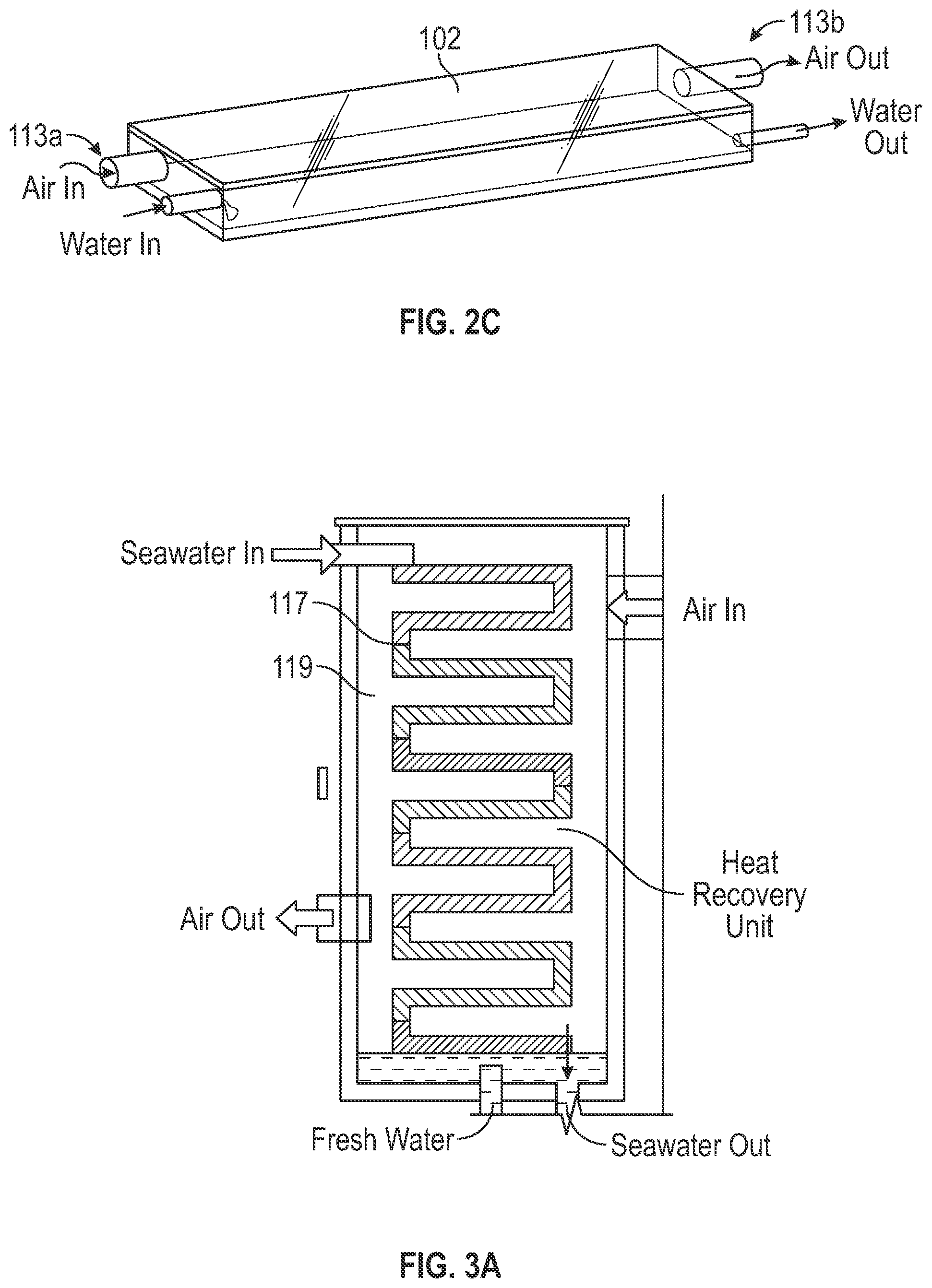 Patent US12324993 Figure 3 – Direct solar desalination with atomized droplets and heat recovery