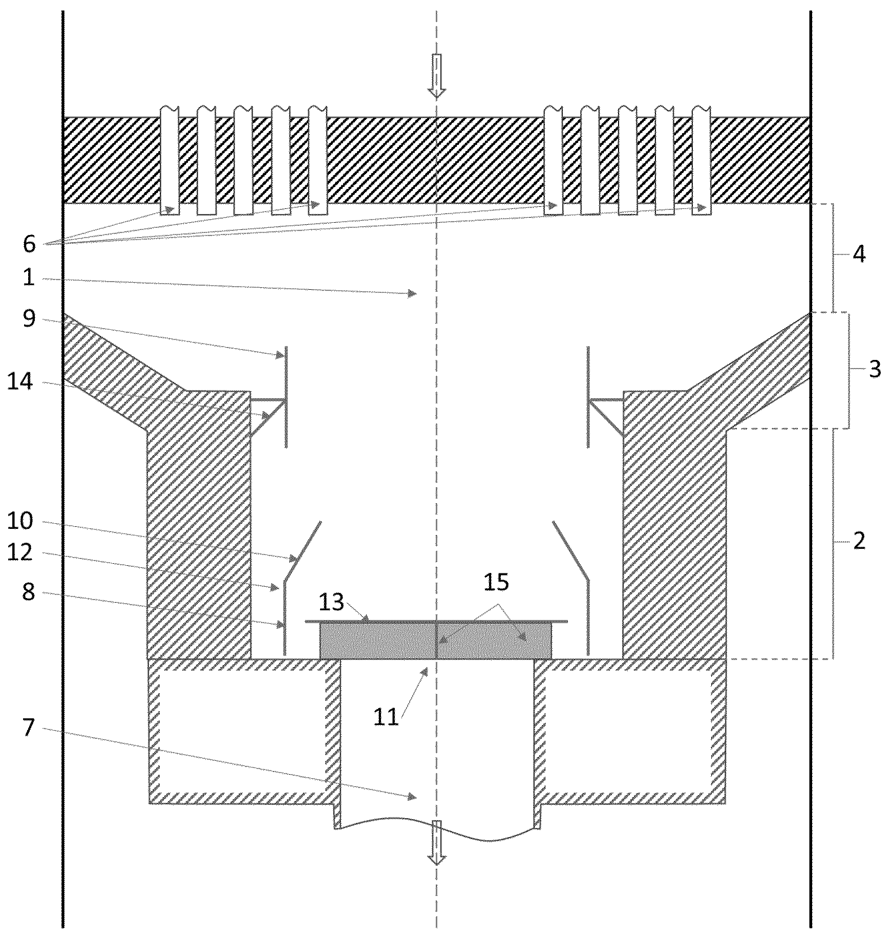 Patent US12324994 Figure 1 – Stripper with bottom chamber