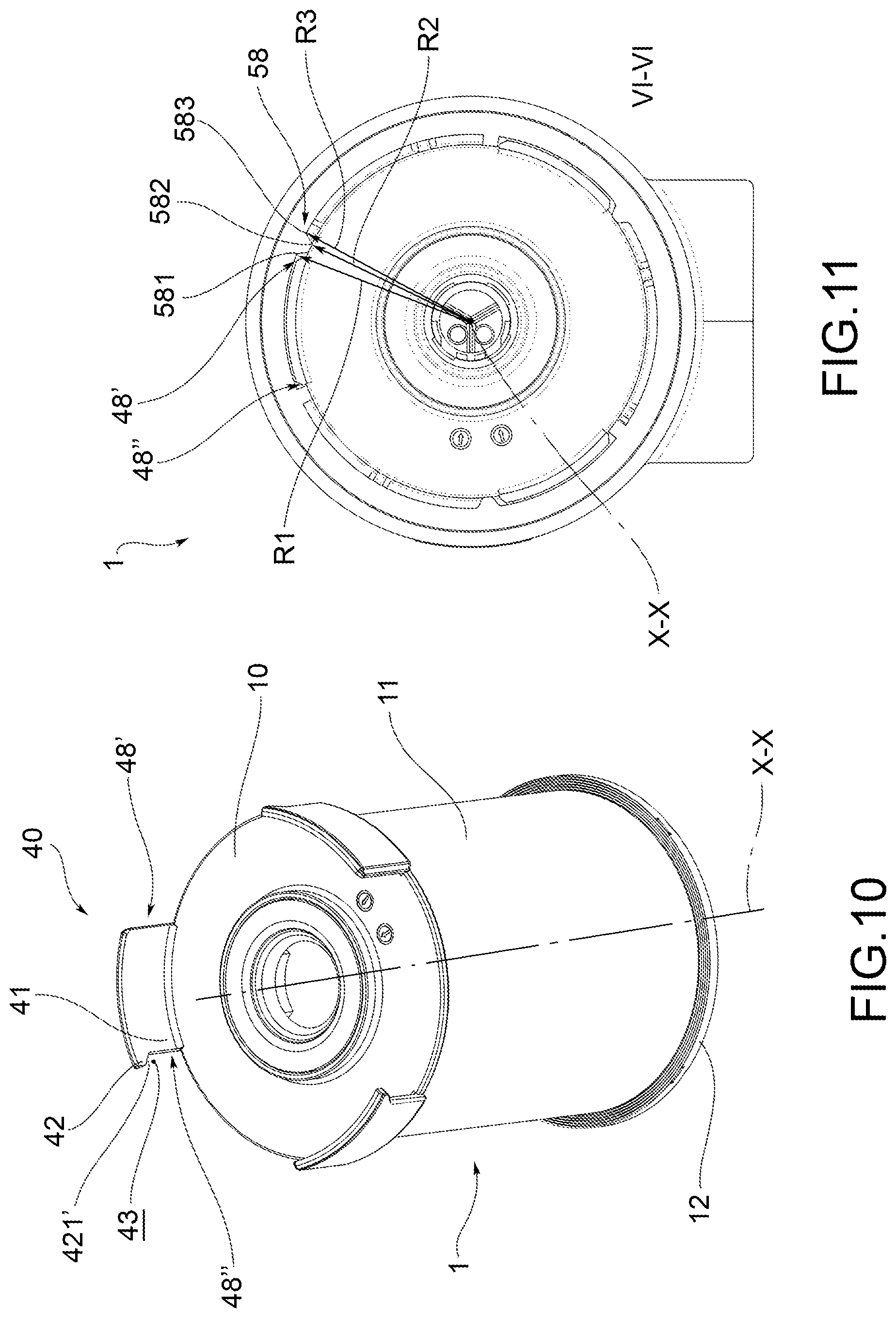 Patent US12324996 Figure 13 – Filtration assembly including a filtering cartridge and a filter body