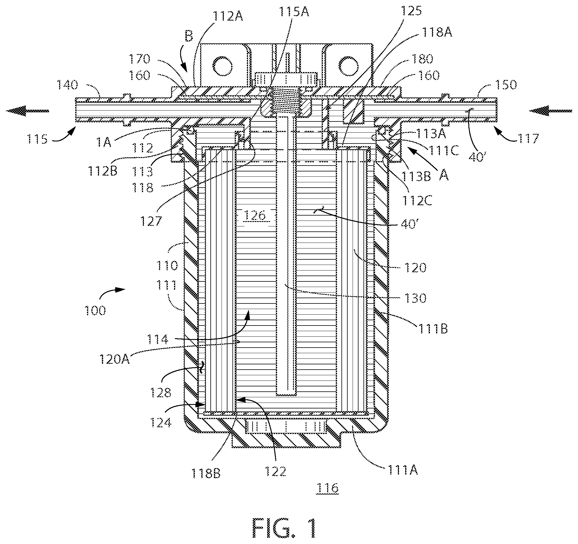 Patent US12324999 Figure 1 – Filter inline heater