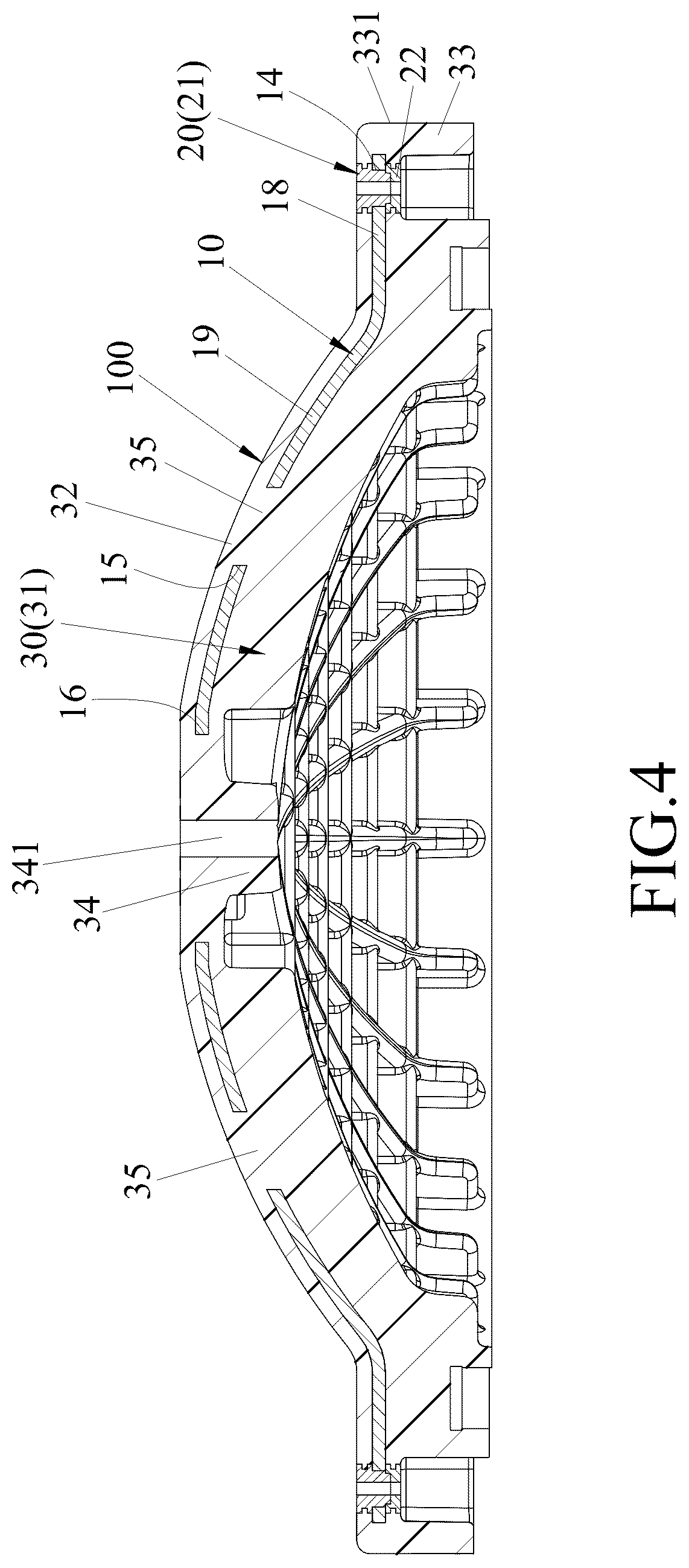 Patent US12325001 Figure 4 – Reinforced top cover structure for a chemical filter