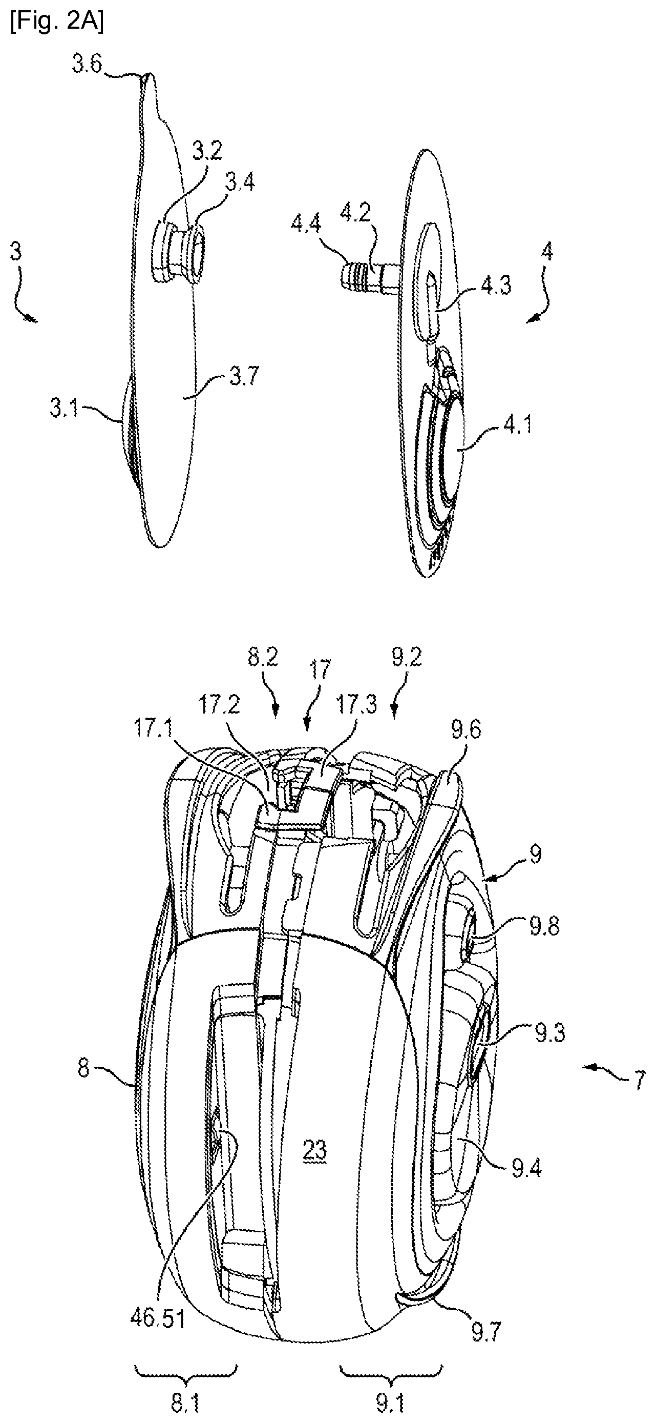 Patent US12325008 Figure 3 – Manufacturing apparatus, mixing machine and/or receiving device for the manufacture of a composition from a mixture of formulations