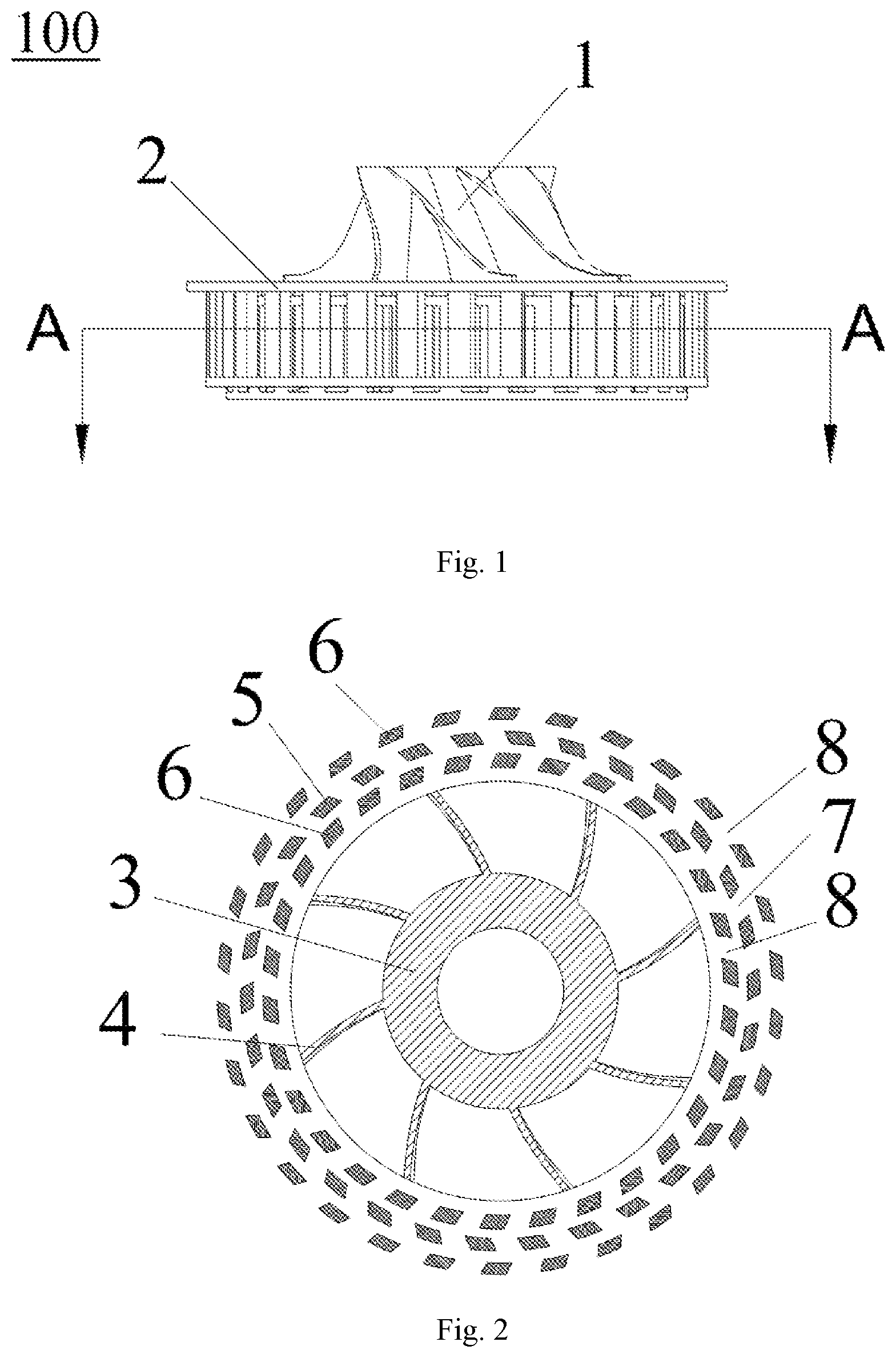 Patent US12325009 Figure 1 – Impeller assembly and mixing apparatus