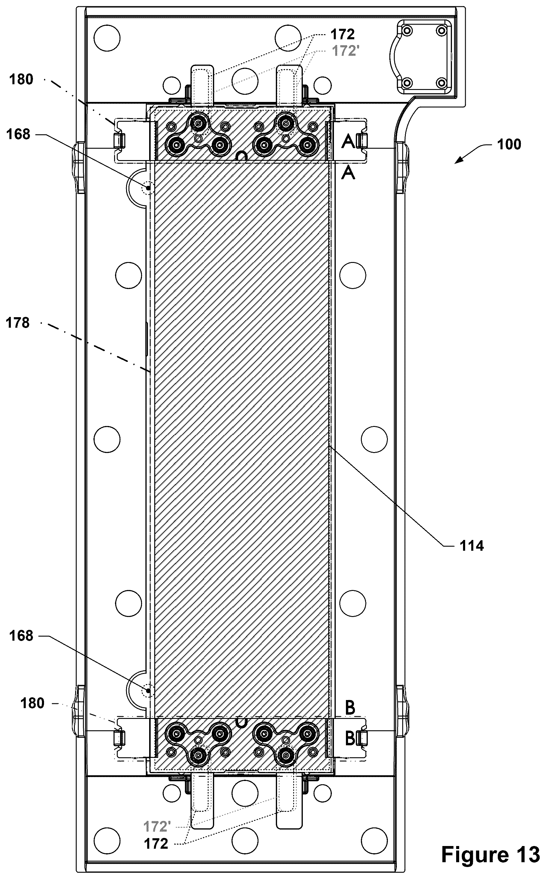 Patent US12325028 Figure 8 – Flowcell cartridge with floating bracket