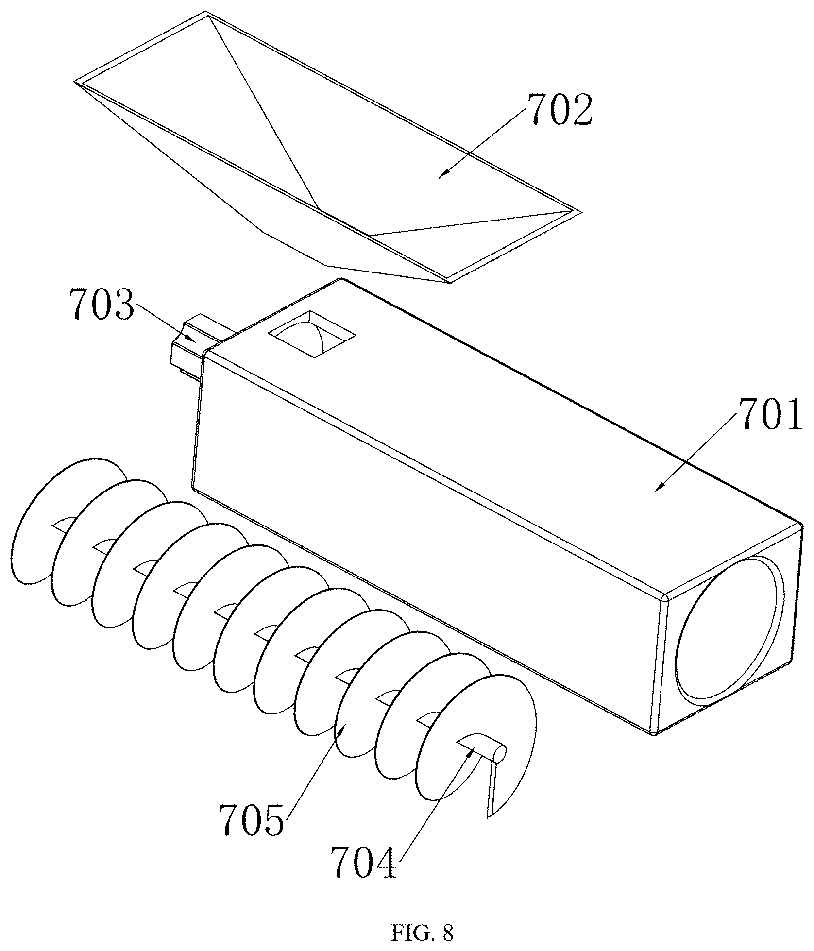 Patent US12325029 Figure 8 – Organic solid waste treatment equipment and application method thereof