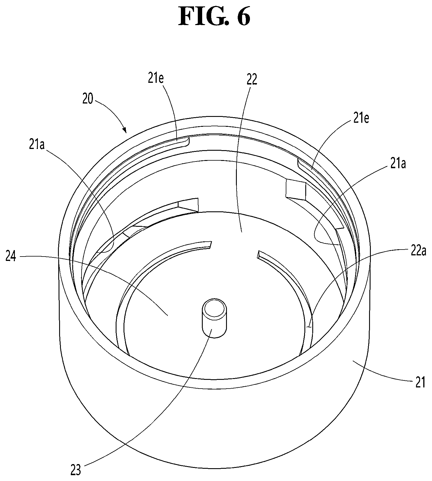 Patent US12325034 Figure 6 – Cosmetic container