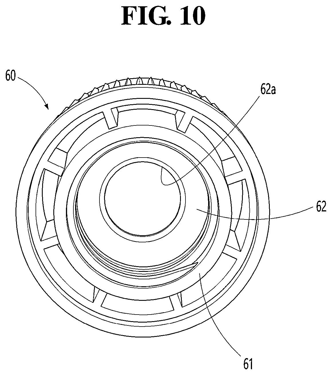 Patent US12325034 Figure 10 – Cosmetic container