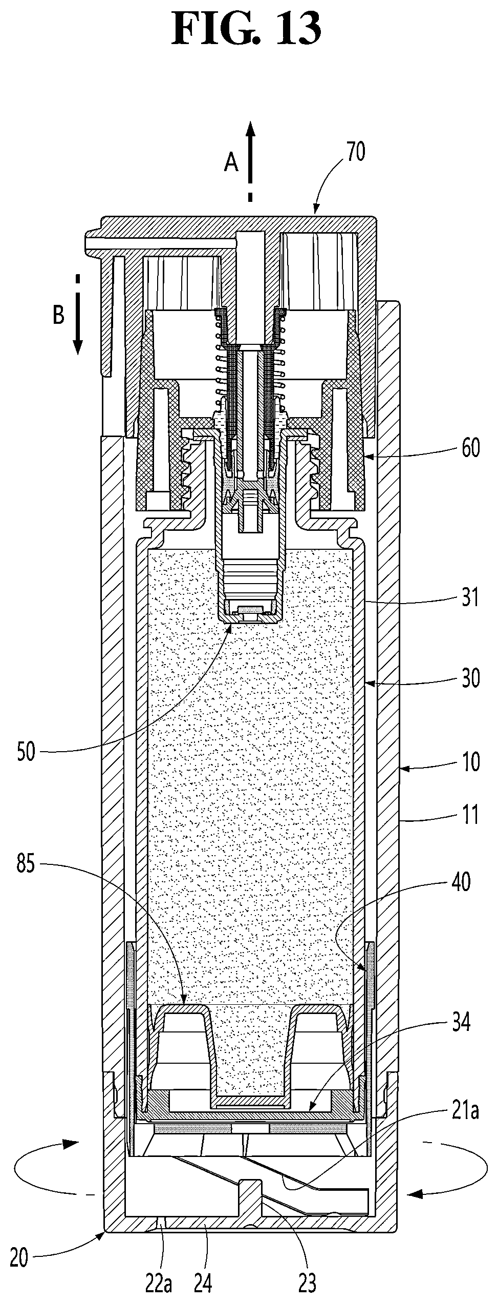 Patent US12325034 Figure 13 – Cosmetic container