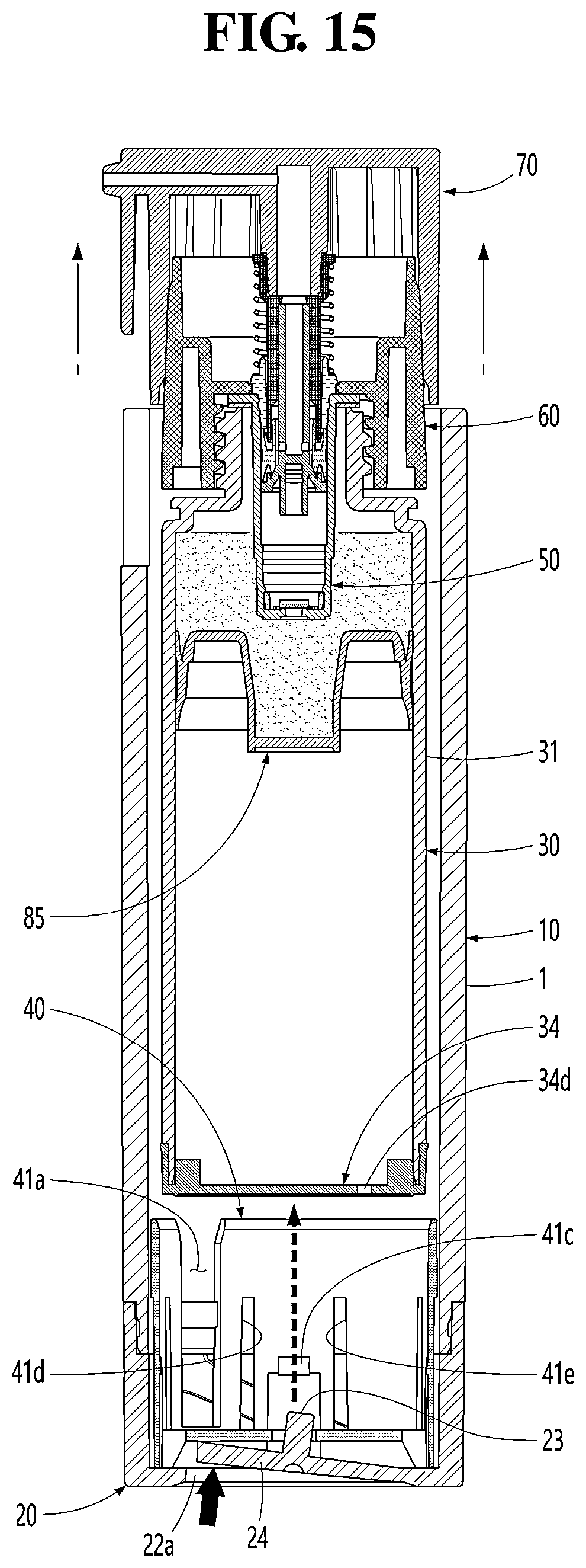 Patent US12325034 Figure 15 – Cosmetic container