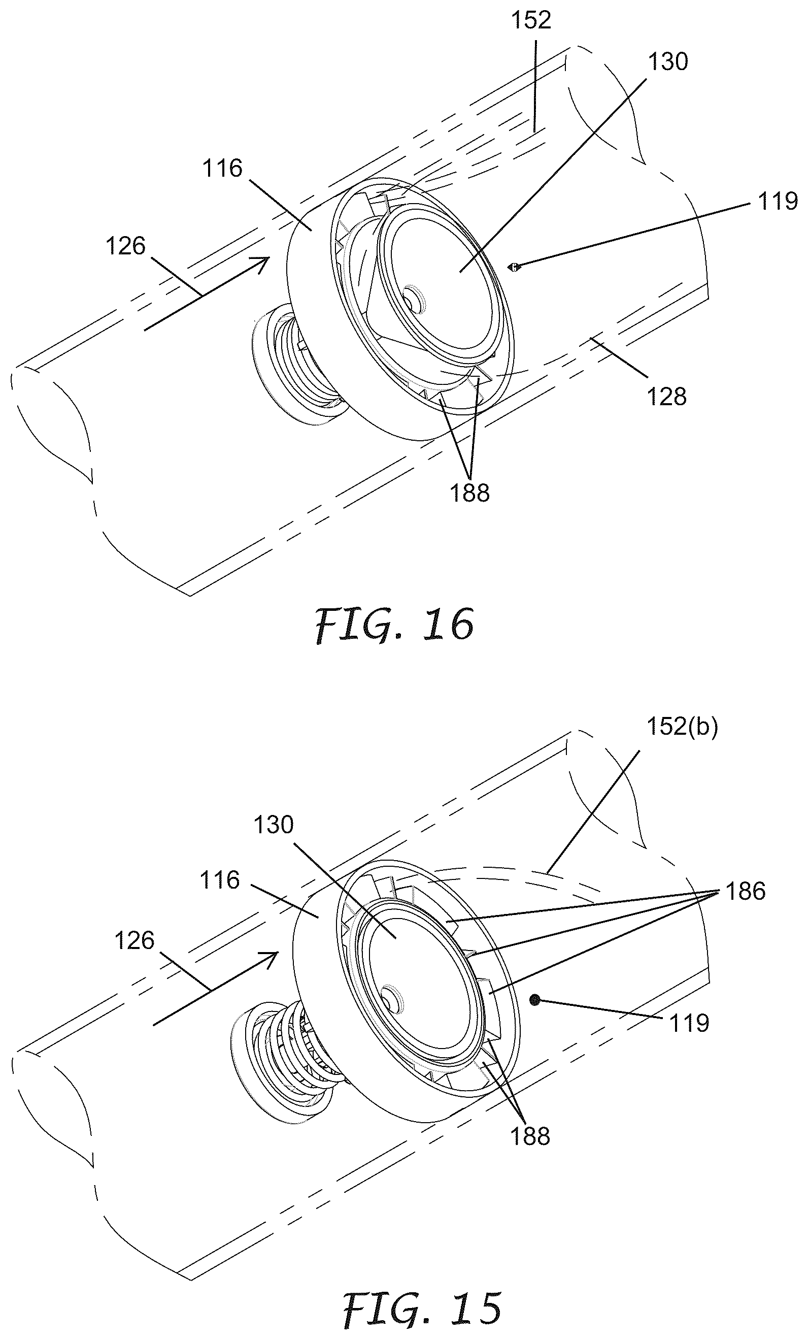 Patent US12325038 Figure 7 – Low bypass high torque turbine and stator for a rotating irrigation sprinkler