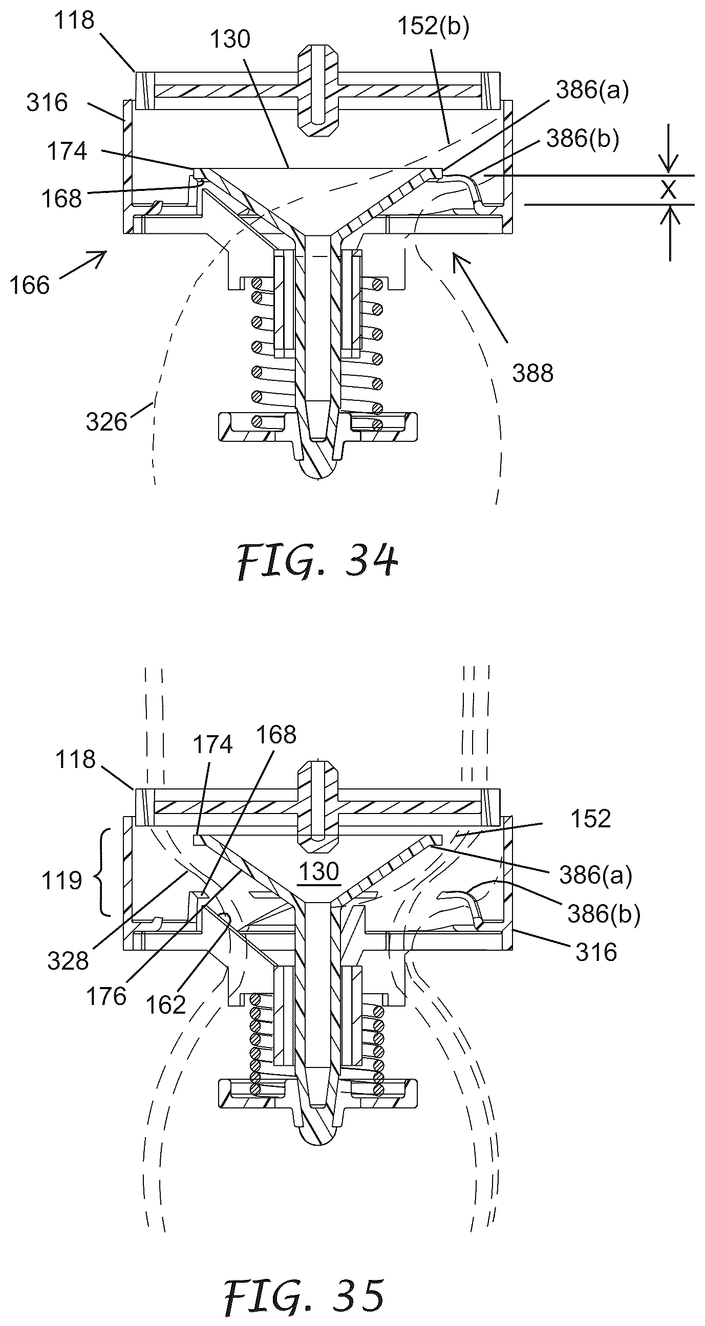 Patent US12325038 Figure 14 – Low bypass high torque turbine and stator for a rotating irrigation sprinkler