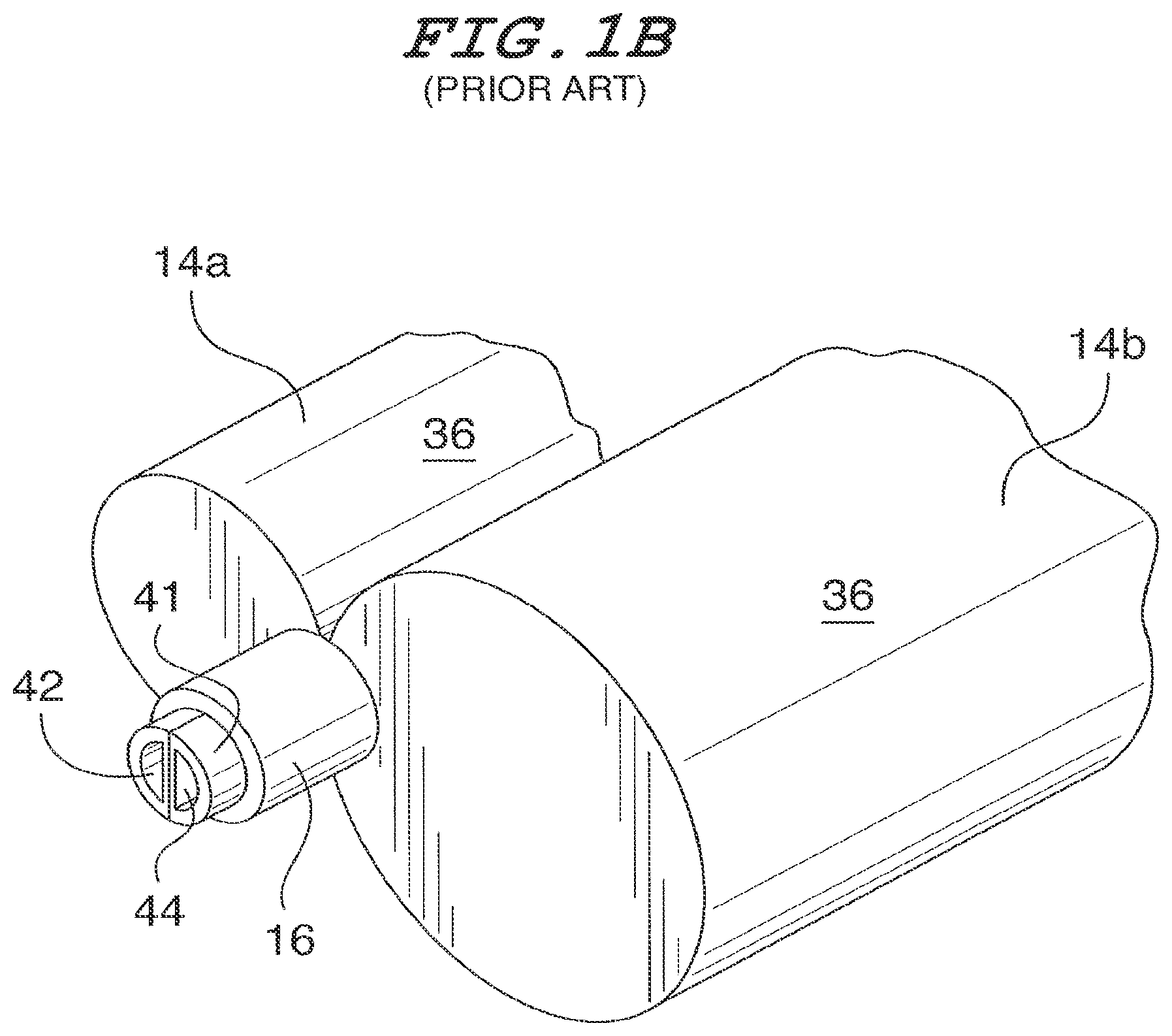Patent US12325042 Figure 2 – Common head having an offset partition for use with multi-component dispensing tools and a tubular liner arranged for locating within the common head
