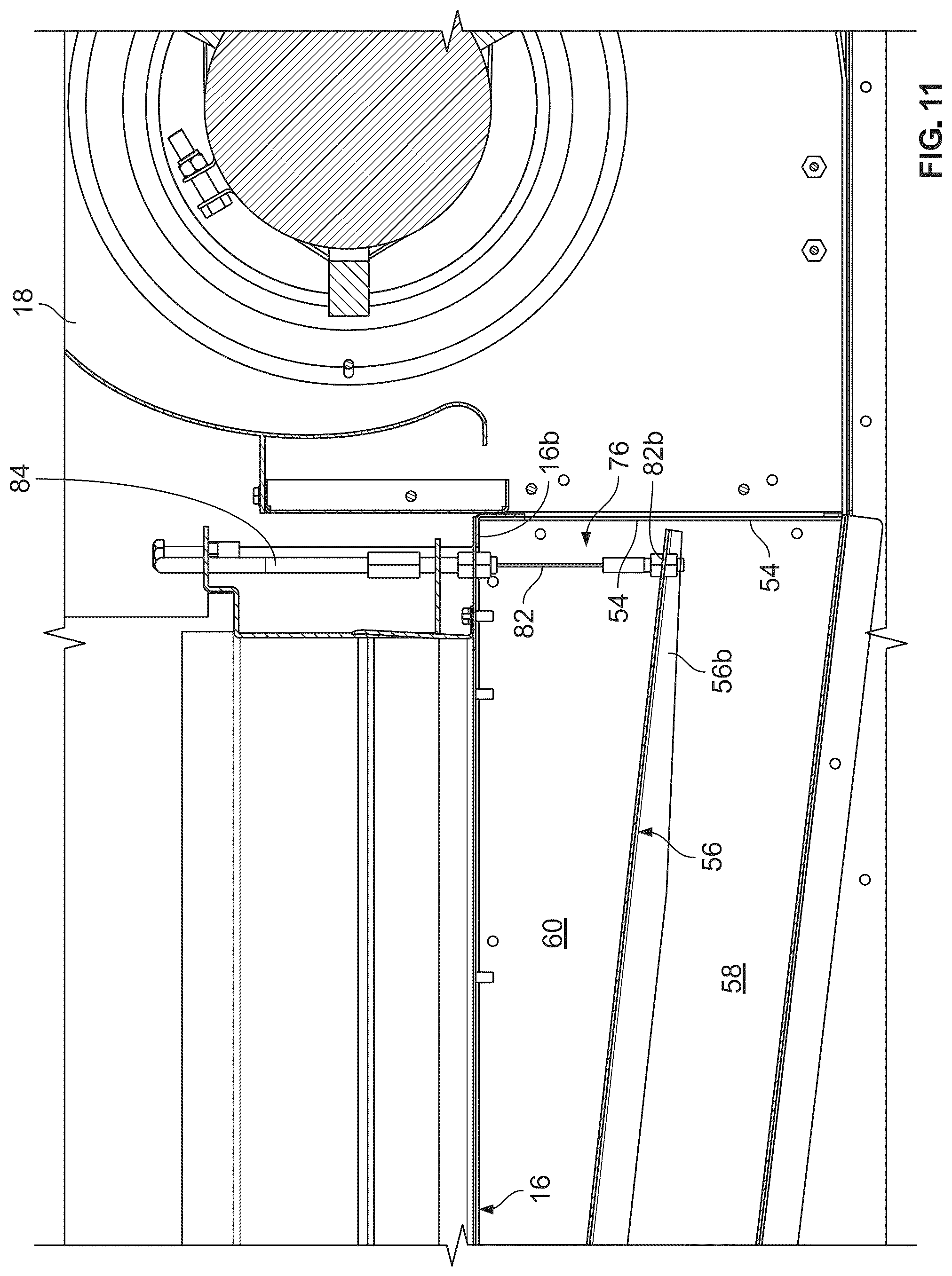 Patent US12325052 Figure 11 – Biosafety cabinet with divided plenum