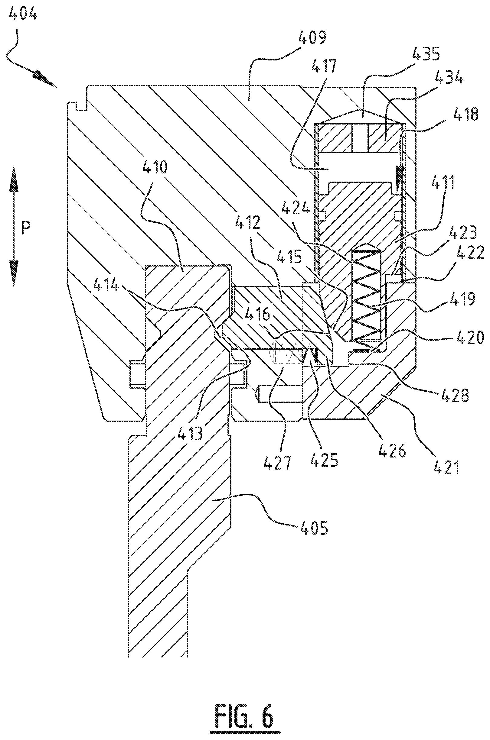 Patent US12325057 Figure 8 – Clamping system for a press brake having a first biasing means acting on an actuating member and press brake comprising such a clamping system