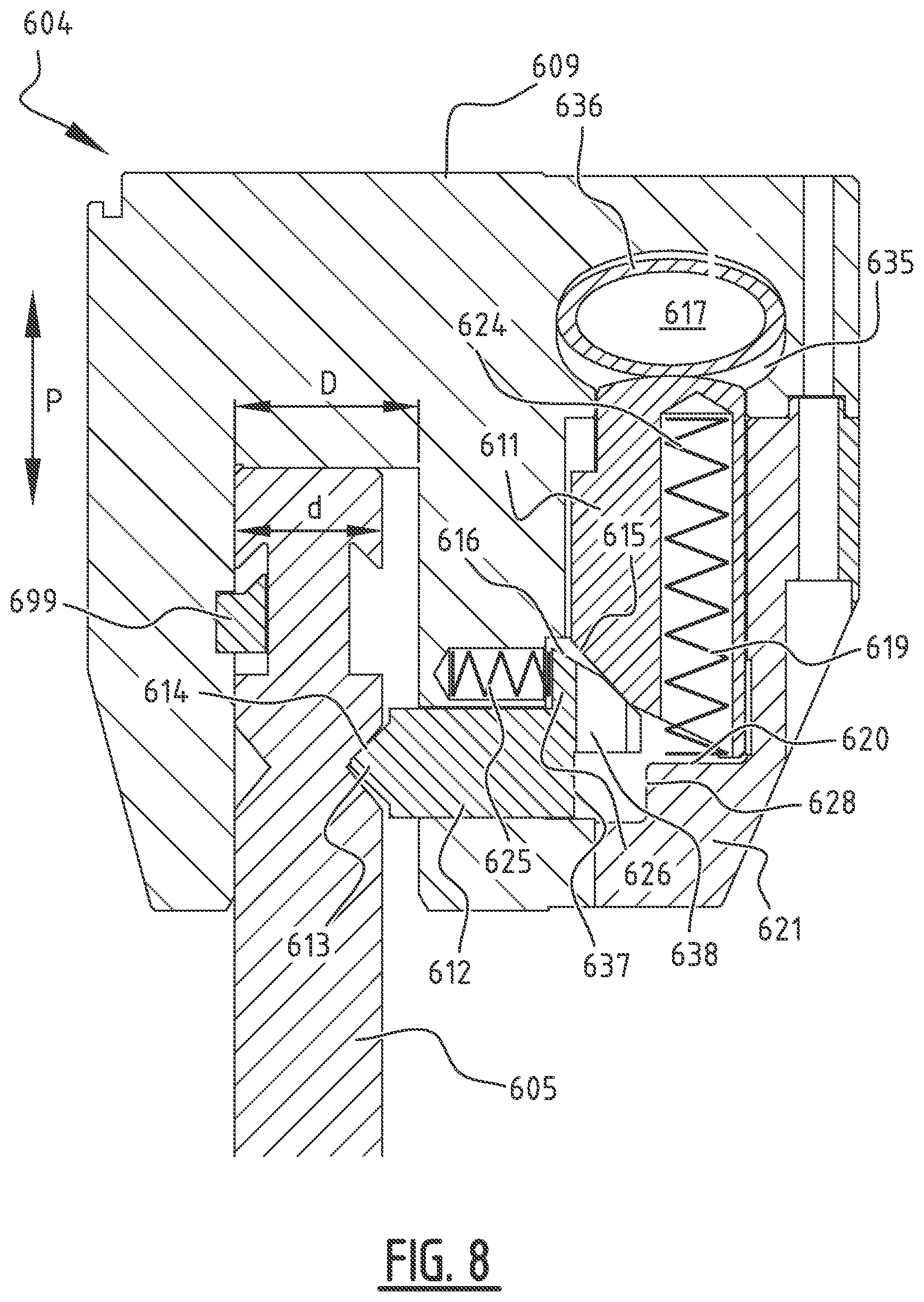 Patent US12325057 Figure 12 – Clamping system for a press brake having a first biasing means acting on an actuating member and press brake comprising such a clamping system