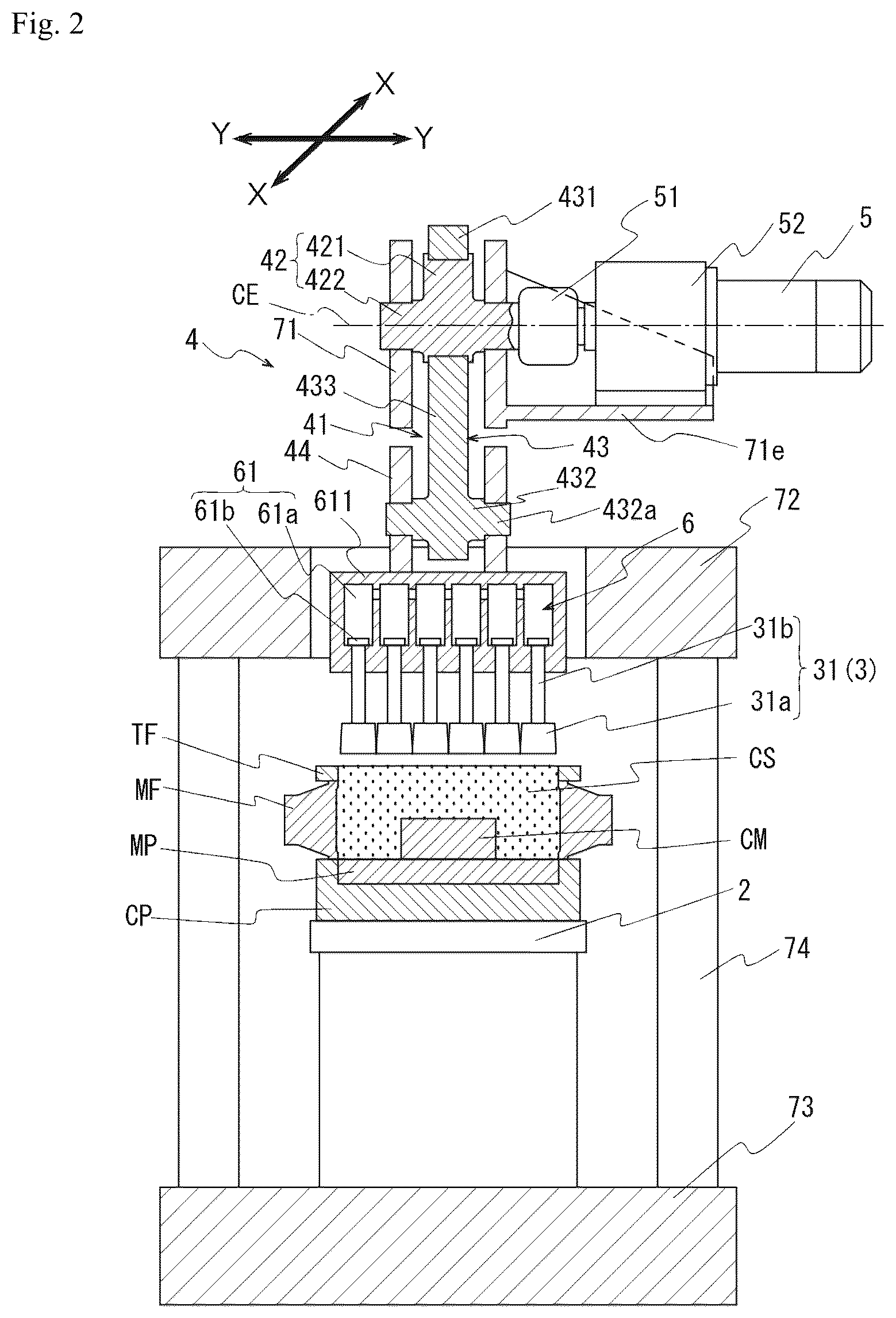 Patent US12325062 Figure 2 – Casting mold shaping apparatus and casting mold shaping method