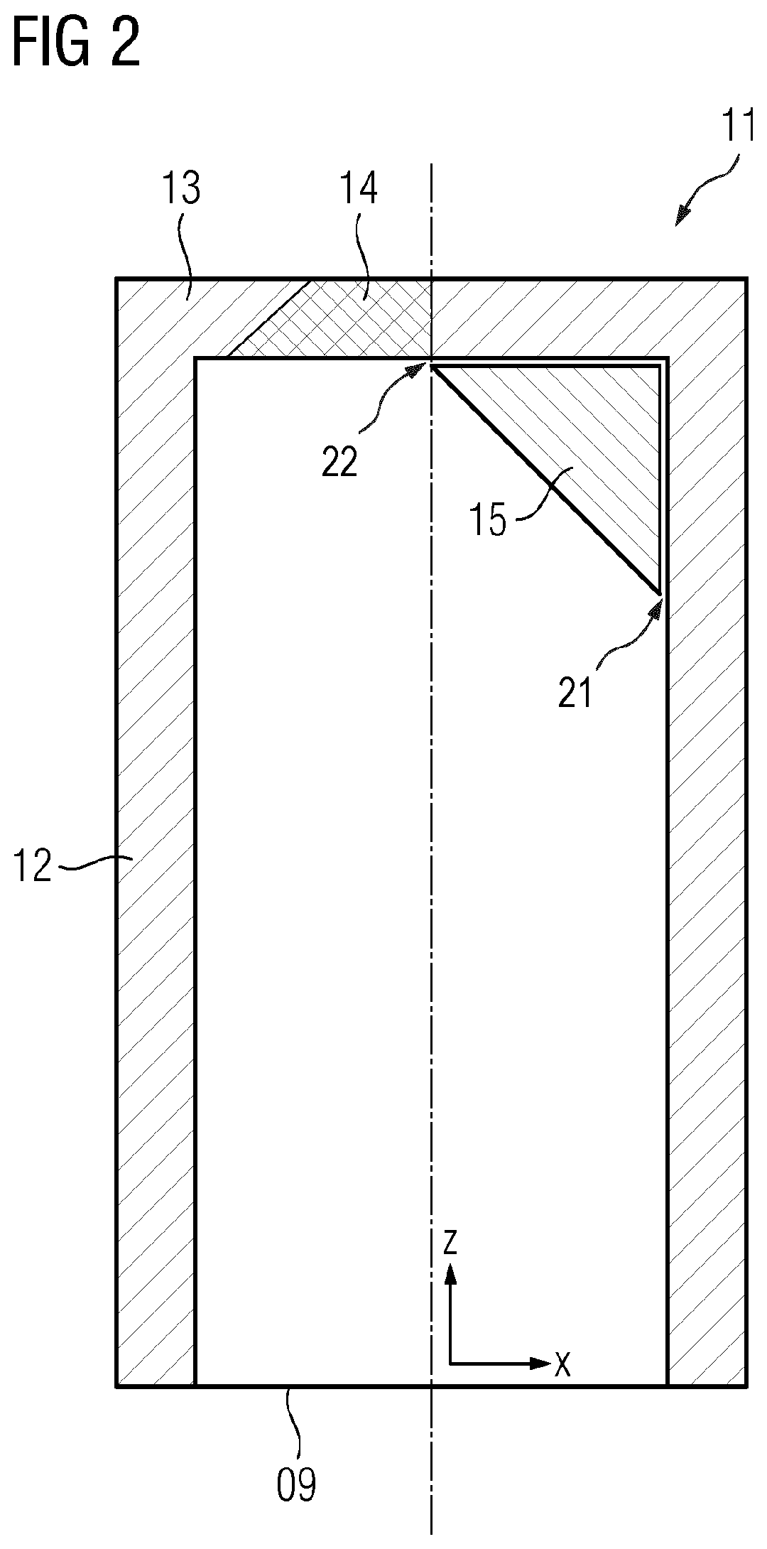 Patent US12325069 Figure 2 – Additively manufactured component having a support structure and method for manufacturing a component of this type