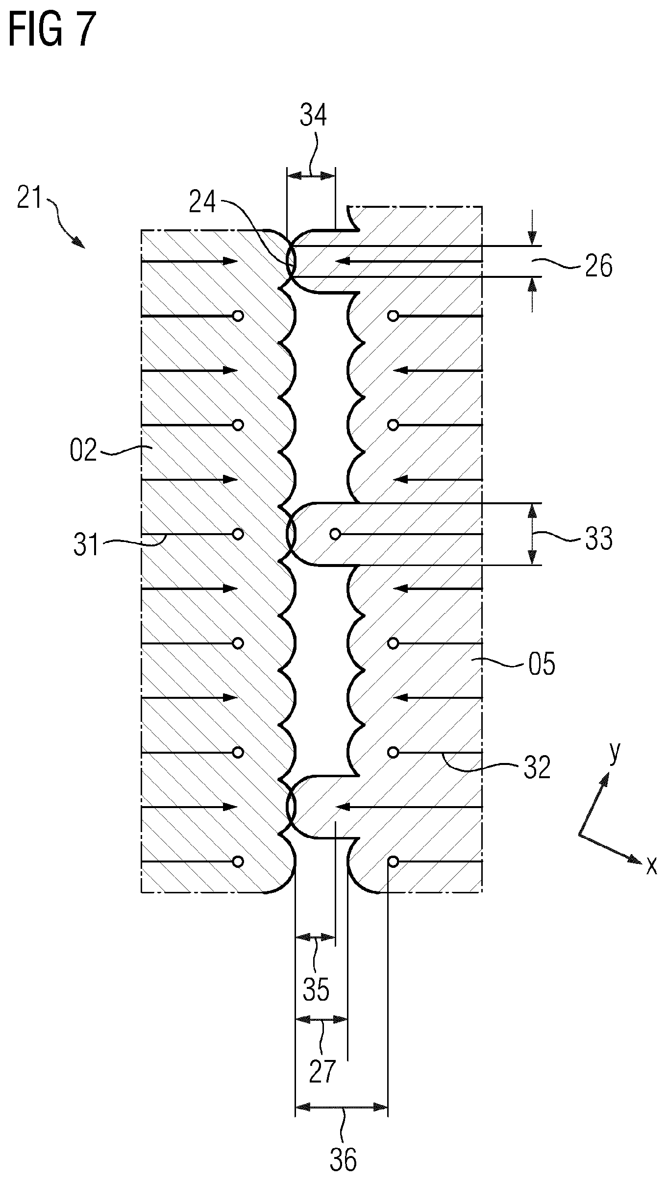 Patent US12325069 Figure 7 – Additively manufactured component having a support structure and method for manufacturing a component of this type