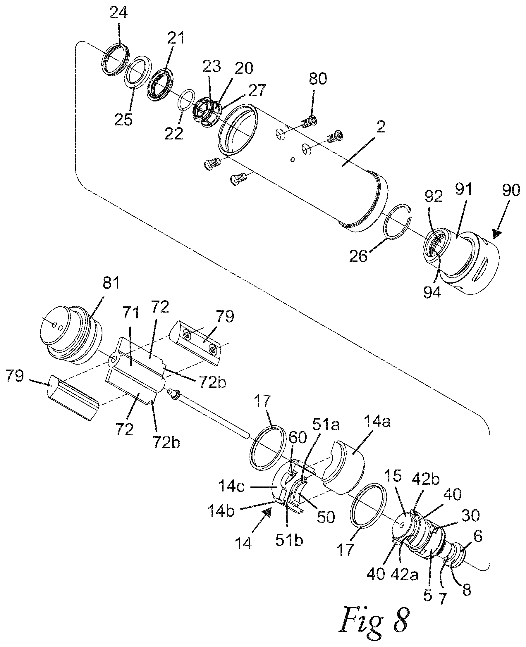 Patent US12325077 Figure 4 – Clamping device for tool holder