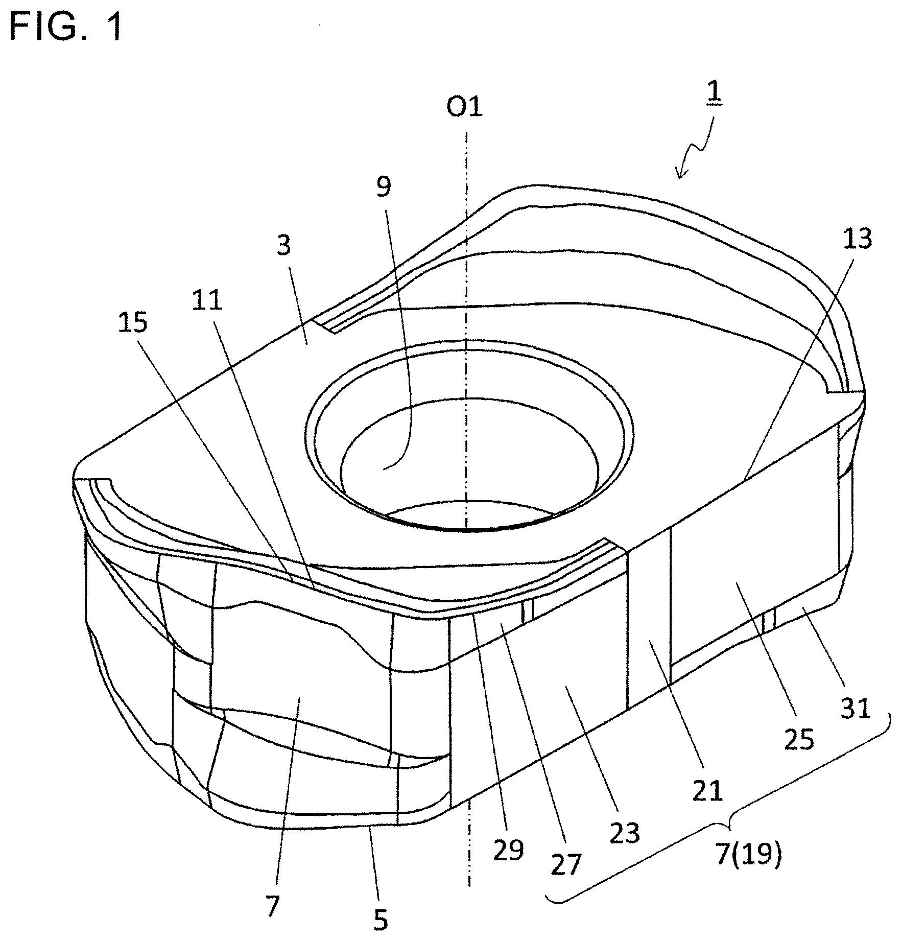 Patent US12325078 — Cutting insert, cutting tool, and method for manufacturing machined product — Figure 1