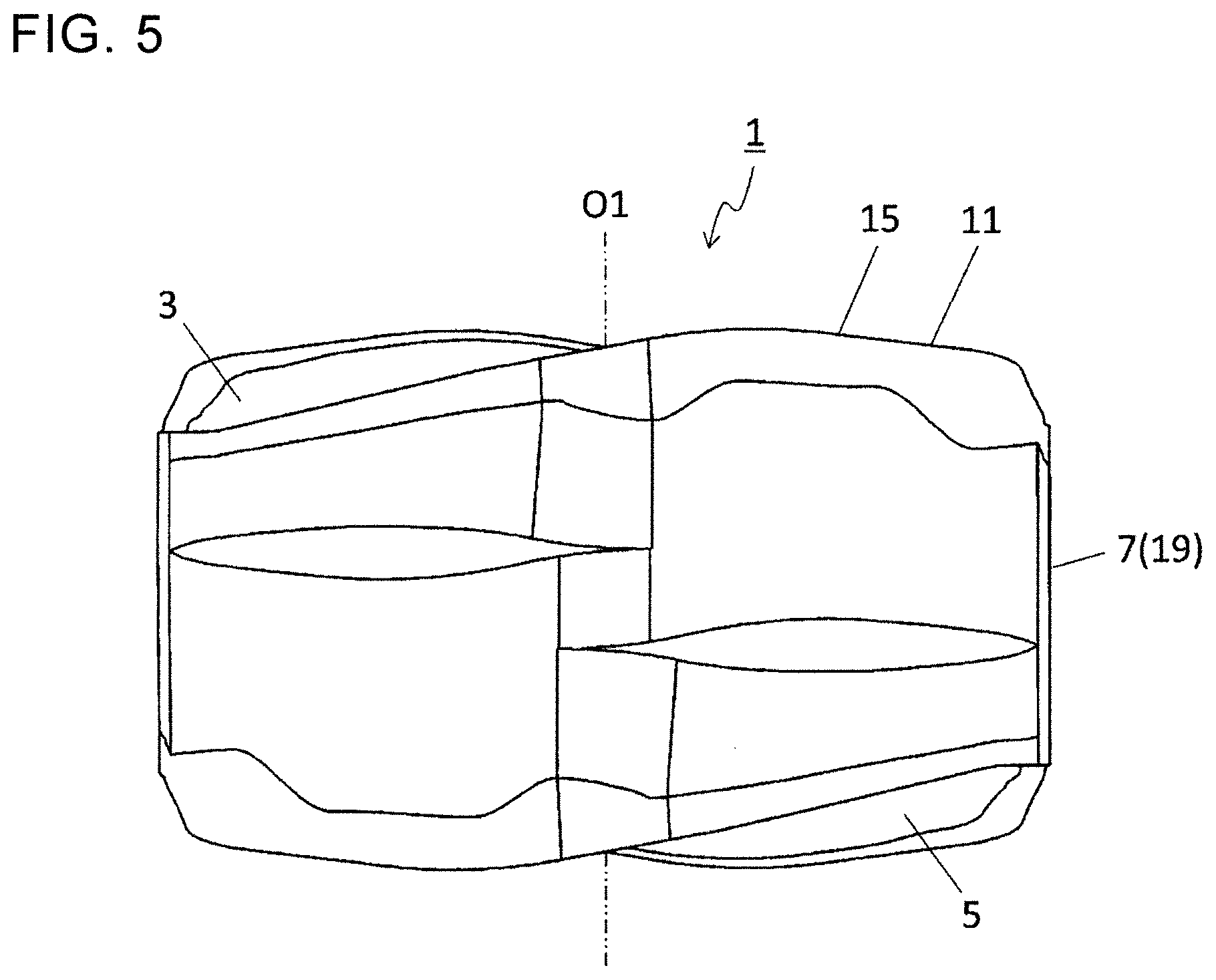 Patent US12325078 Figure 5 – Cutting insert, cutting tool, and method for manufacturing machined product