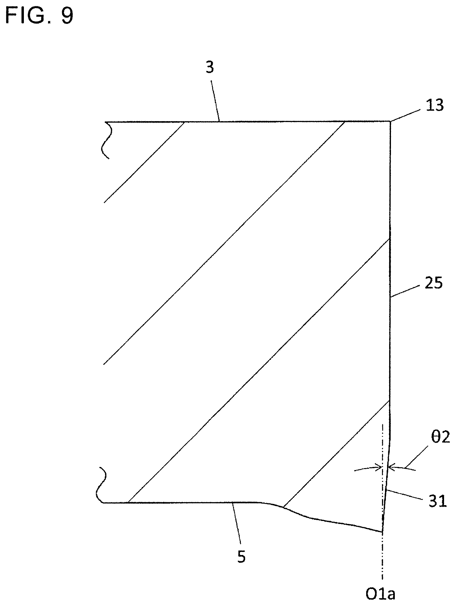 Patent US12325078 Figure 9 – Cutting insert, cutting tool, and method for manufacturing machined product