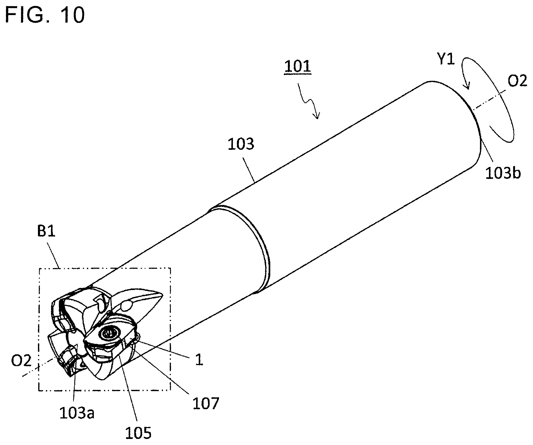 Patent US12325078 Figure 10 – Cutting insert, cutting tool, and method for manufacturing machined product