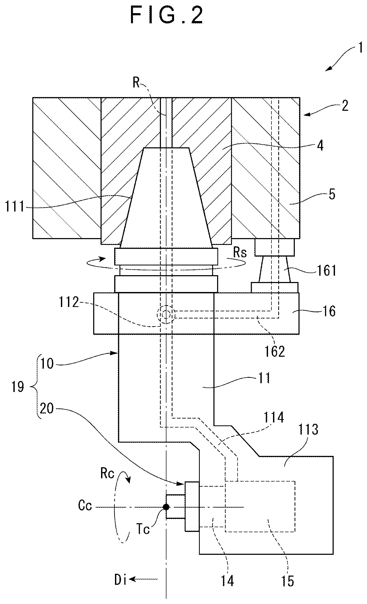 Patent US12325084 Figure 2 – Friction stir welding attachment, friction stir welding head, and friction stir welding device