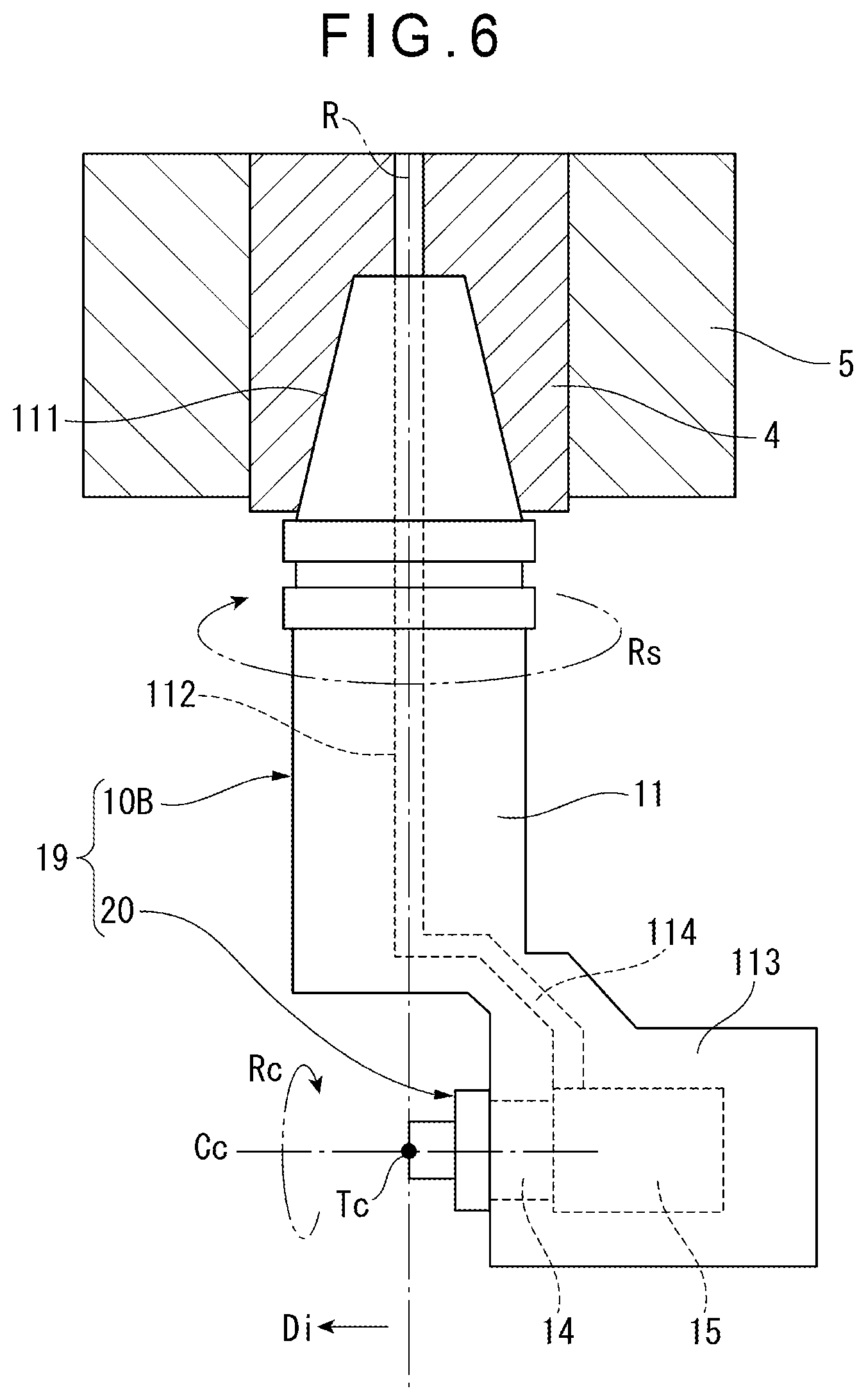 Patent US12325084 Figure 6 – Friction stir welding attachment, friction stir welding head, and friction stir welding device