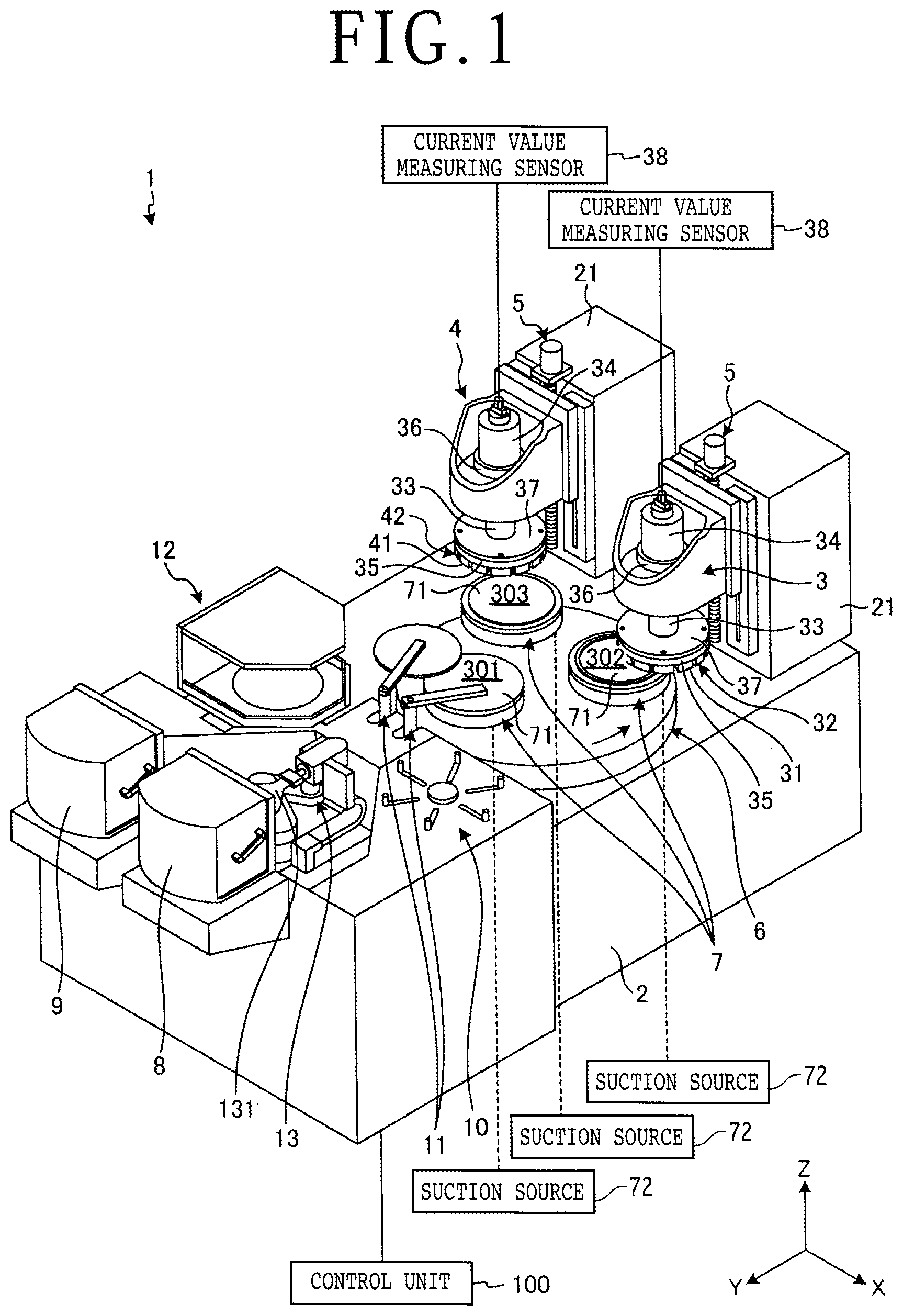 Patent US12325104 Figure 1 – Grinding method of workpiece