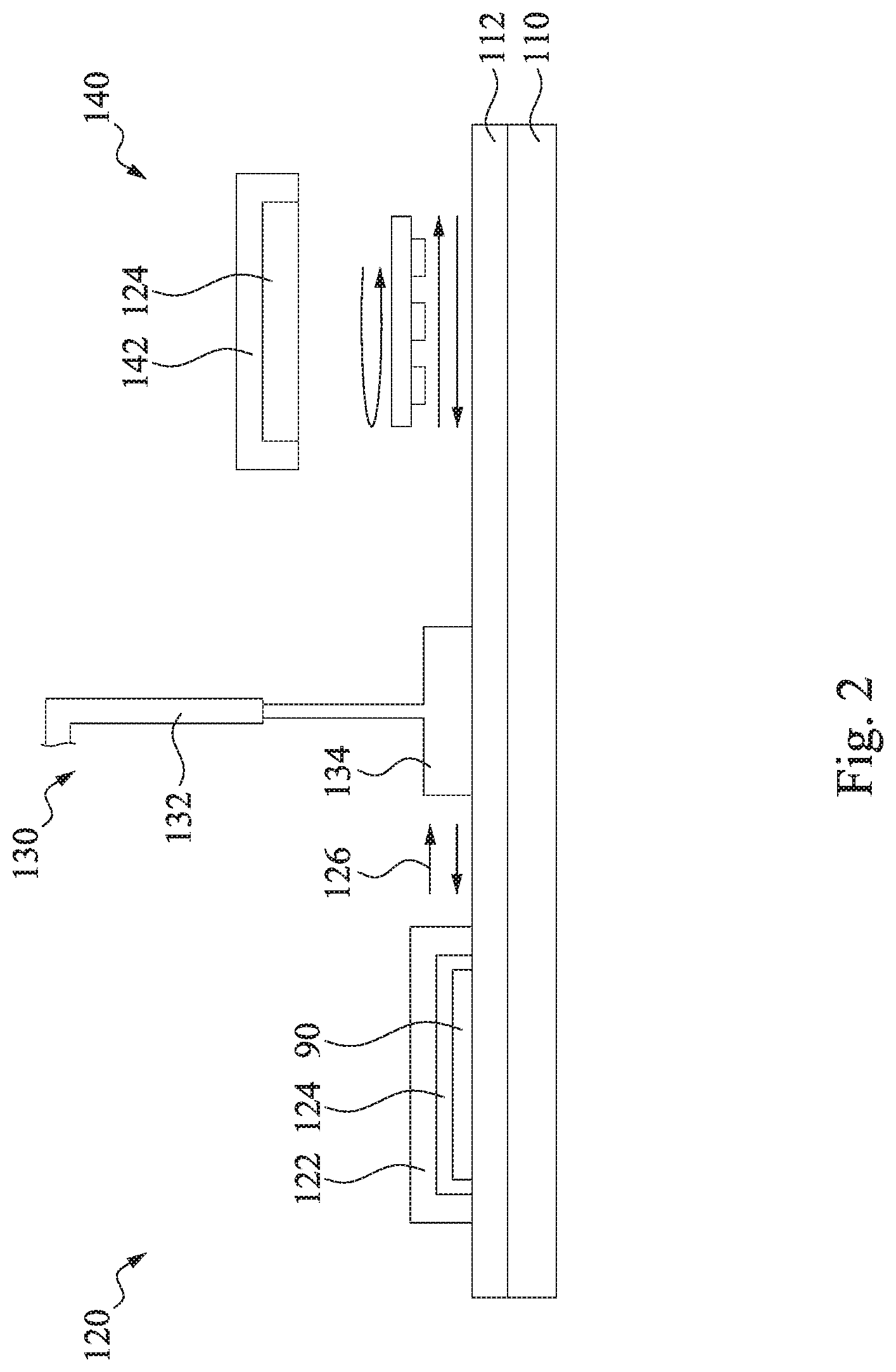Patent US12325106 Figure 2 – Device for conditioning chemical mechanical polishing