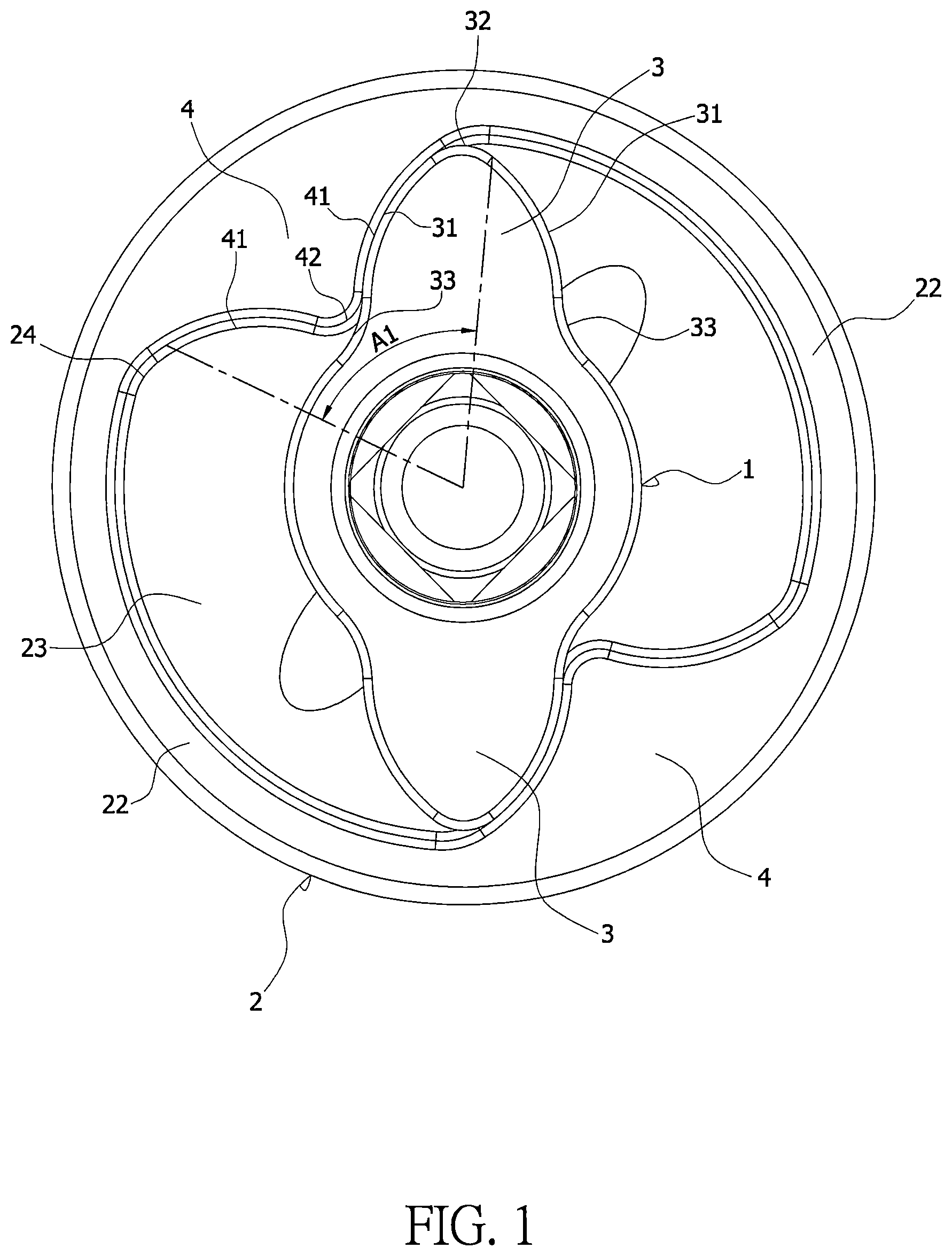 Patent US12325110 Figure 1 – Impact contact surface shape of an impact wrench