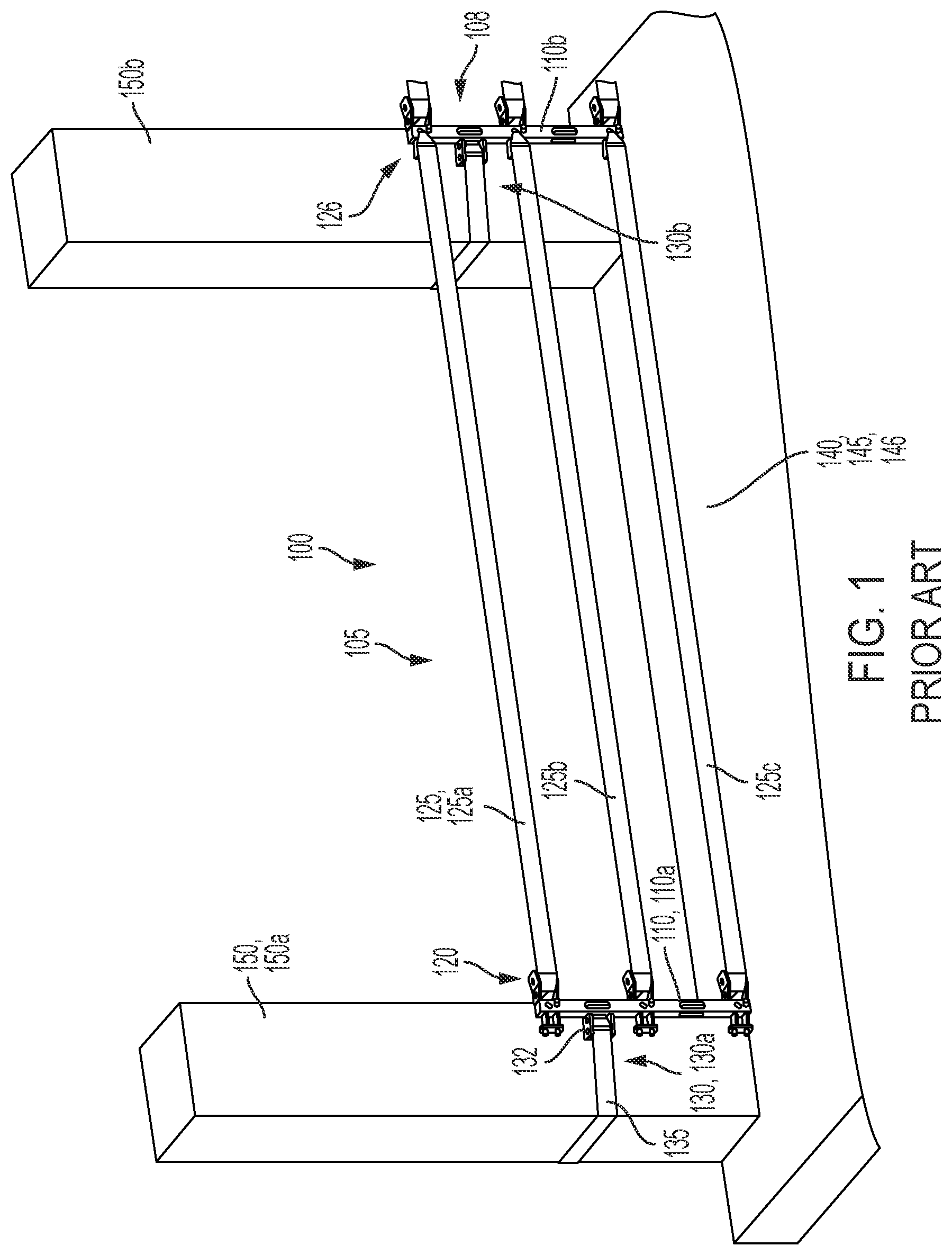 Patent US12325113 — Clamp assembly for fall protection reinforcement post — Figure 1