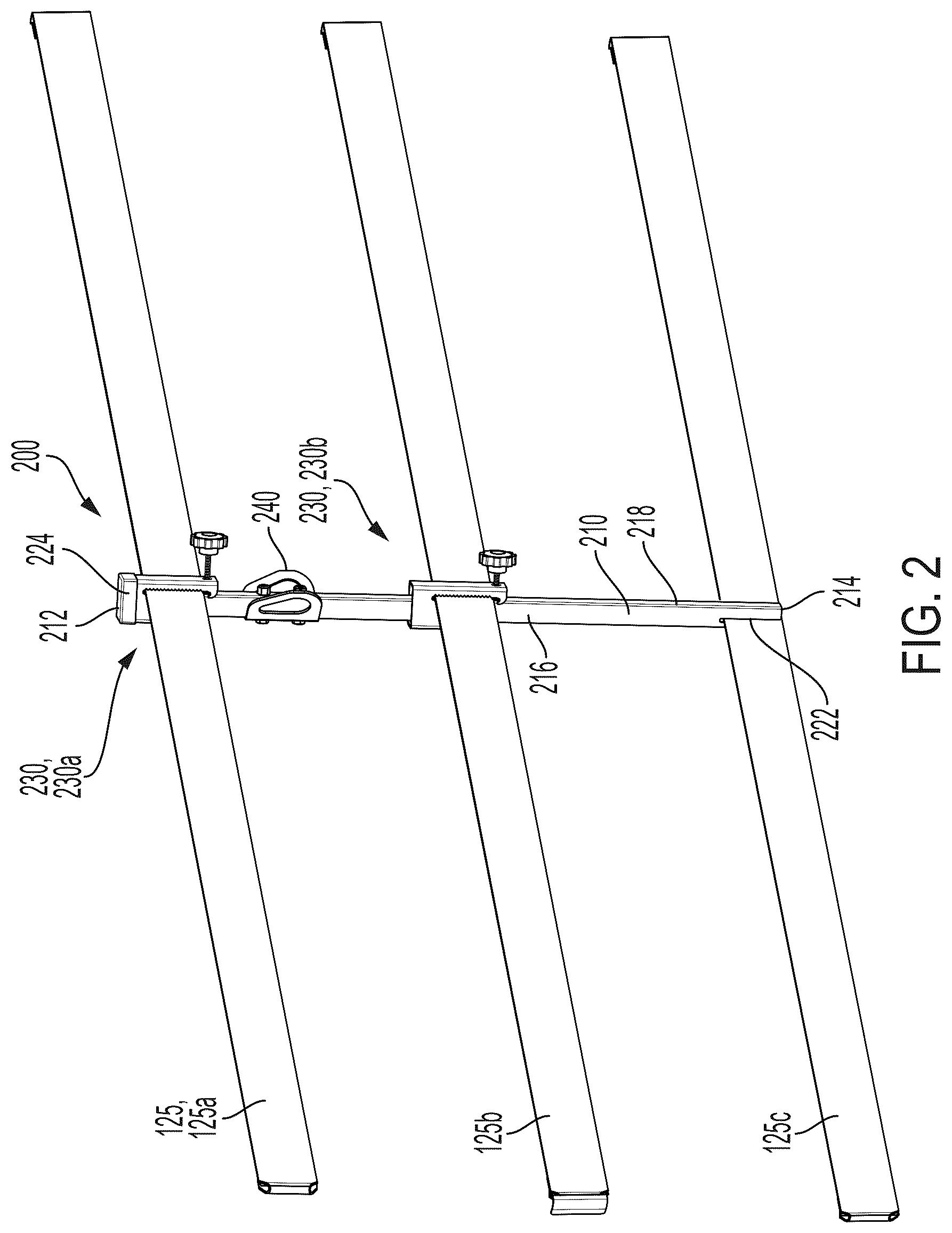 Patent US12325113 Figure 2 – Clamp assembly for fall protection reinforcement post