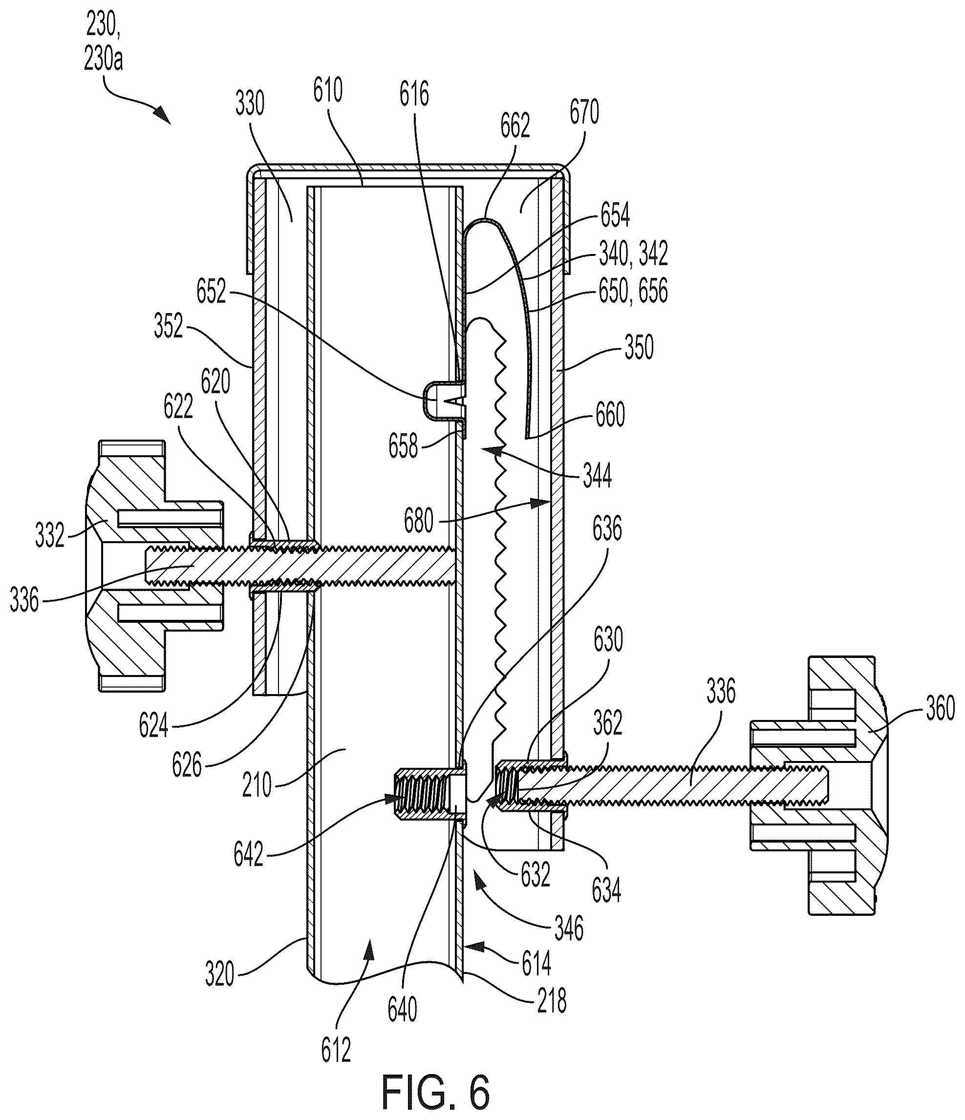 Patent US12325113 Figure 6 – Clamp assembly for fall protection reinforcement post