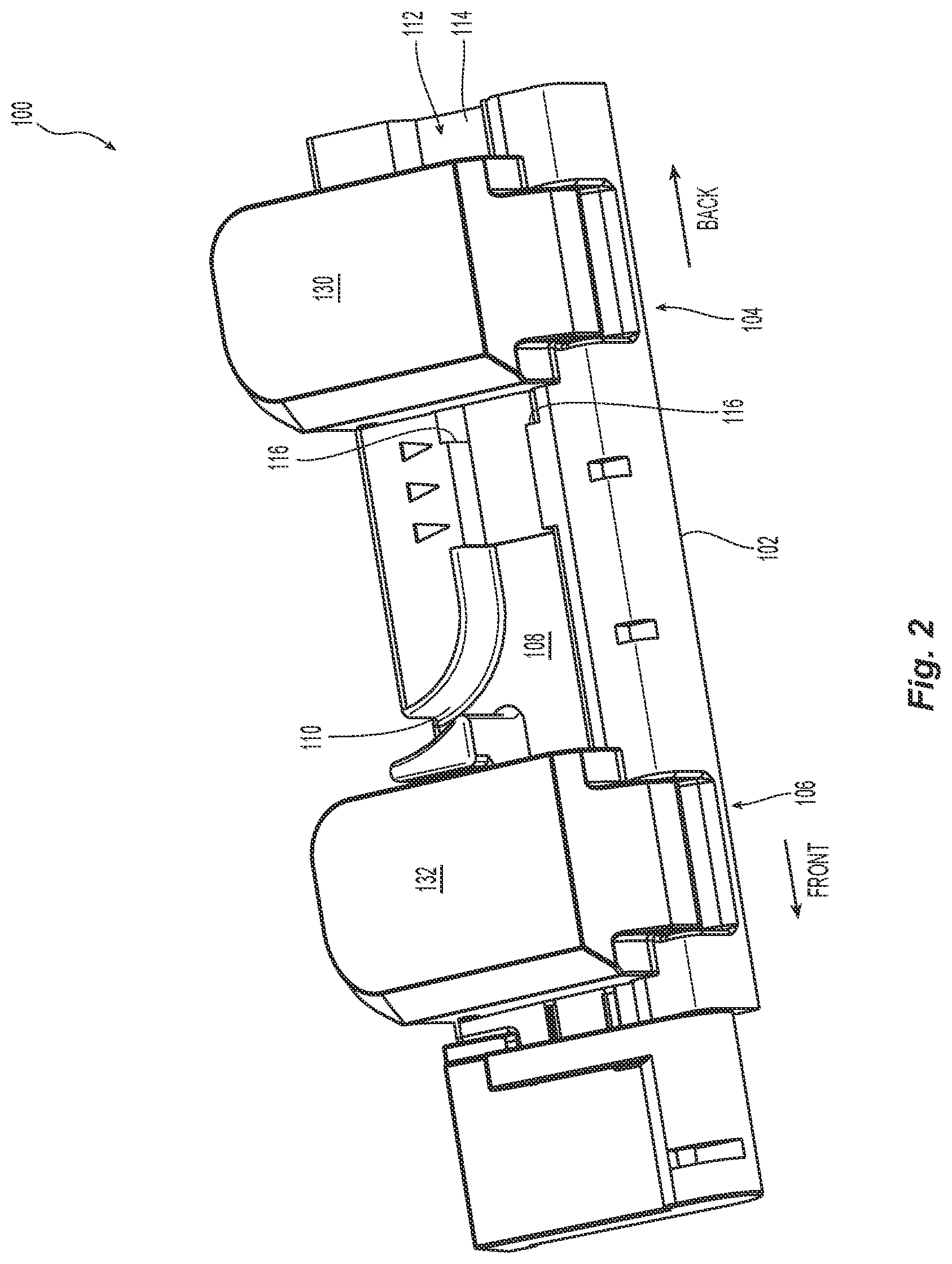 Patent US12325114 Figure 2 – Fiber handling tool with spring loaded doors