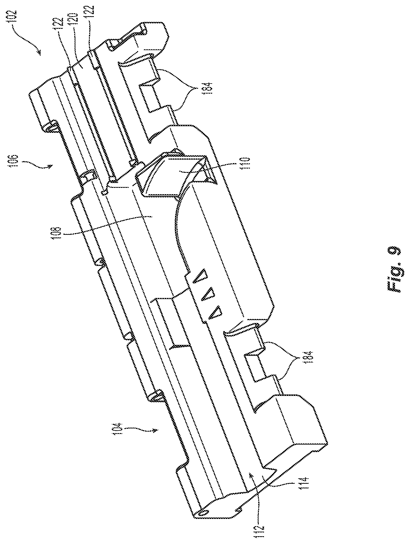 Patent US12325114 Figure 7 – Fiber handling tool with spring loaded doors