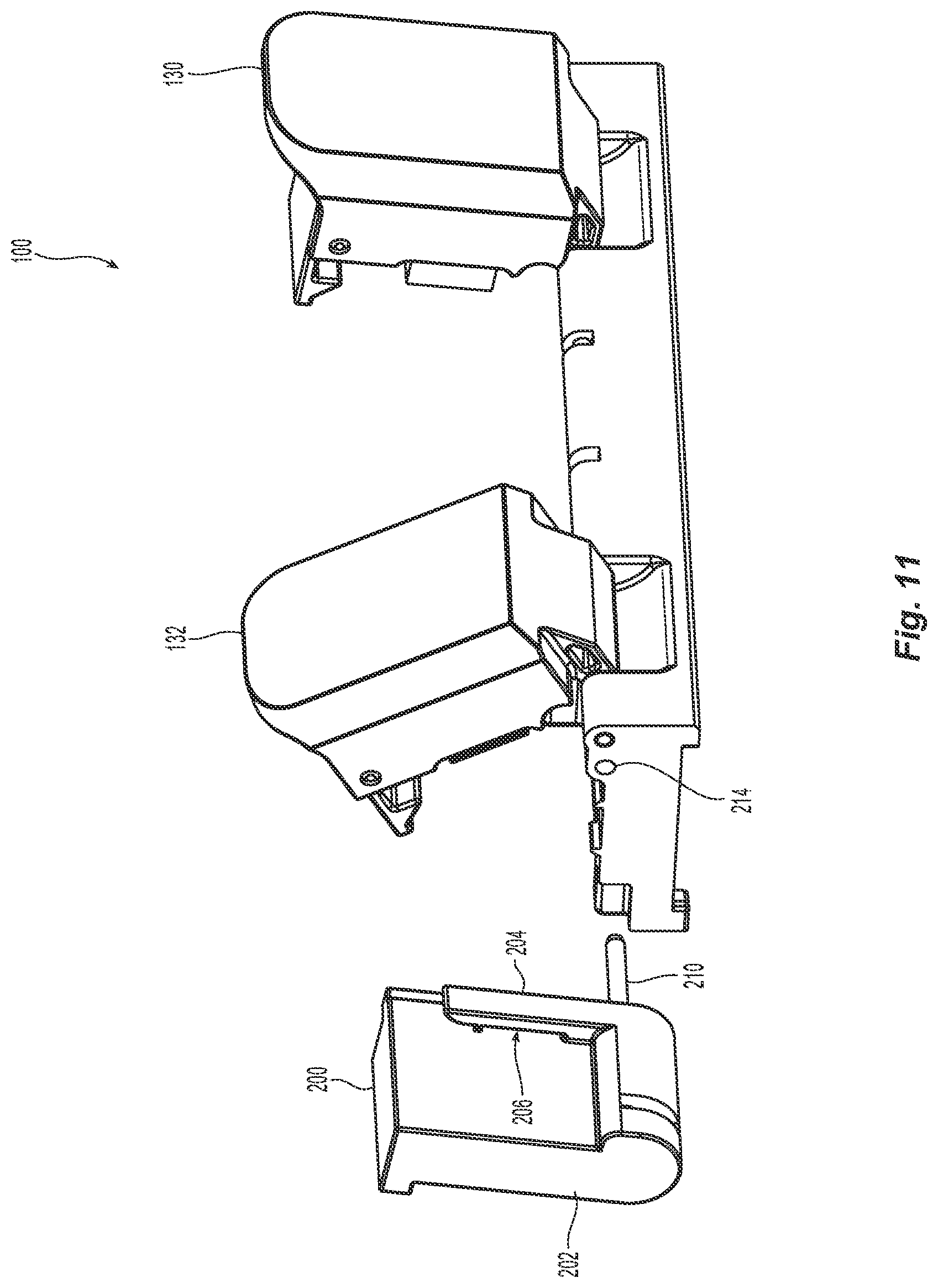 Patent US12325114 Figure 9 – Fiber handling tool with spring loaded doors