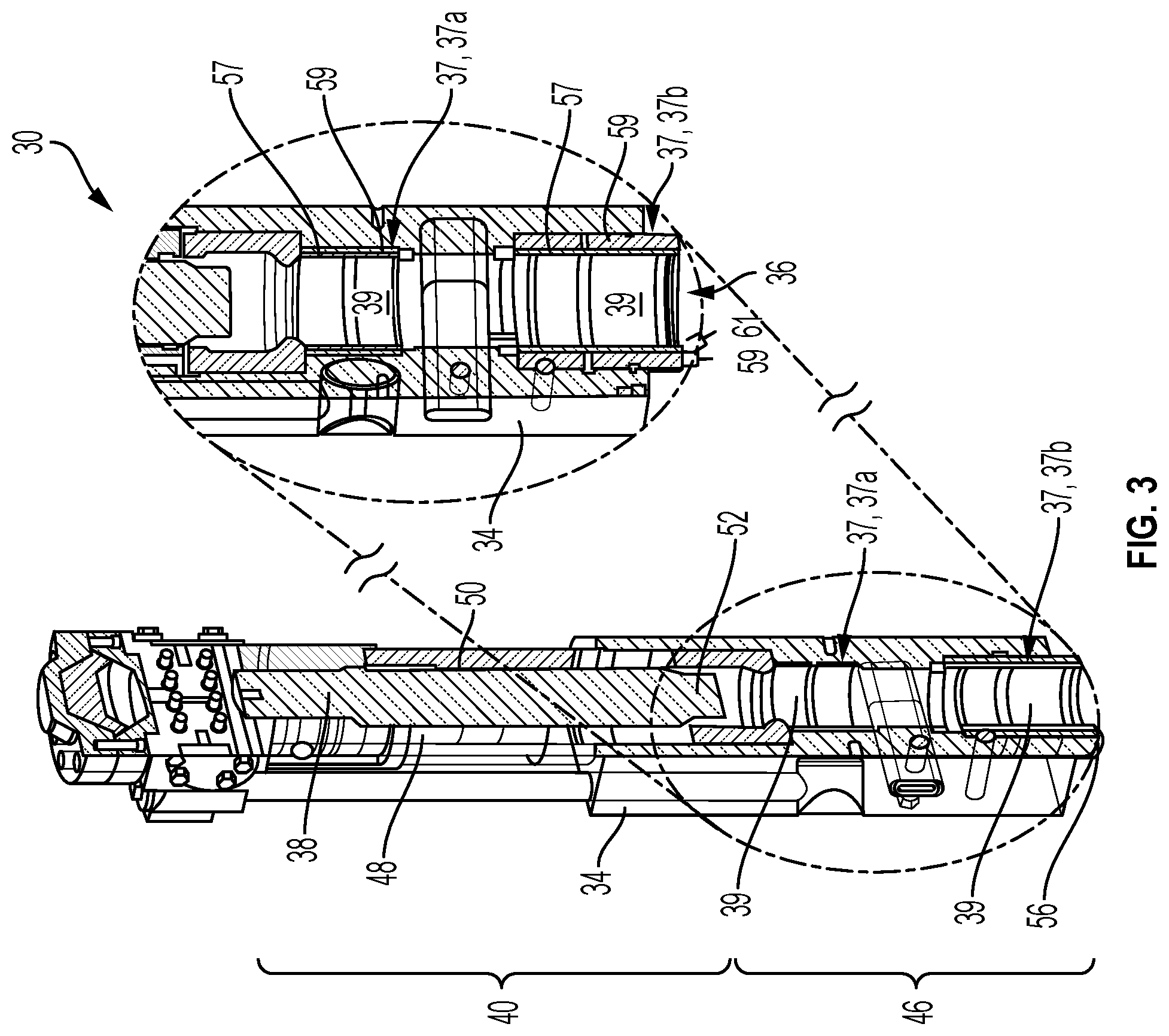 Patent US12325116 Figure 3 – Greaseless hydraulic hammer
