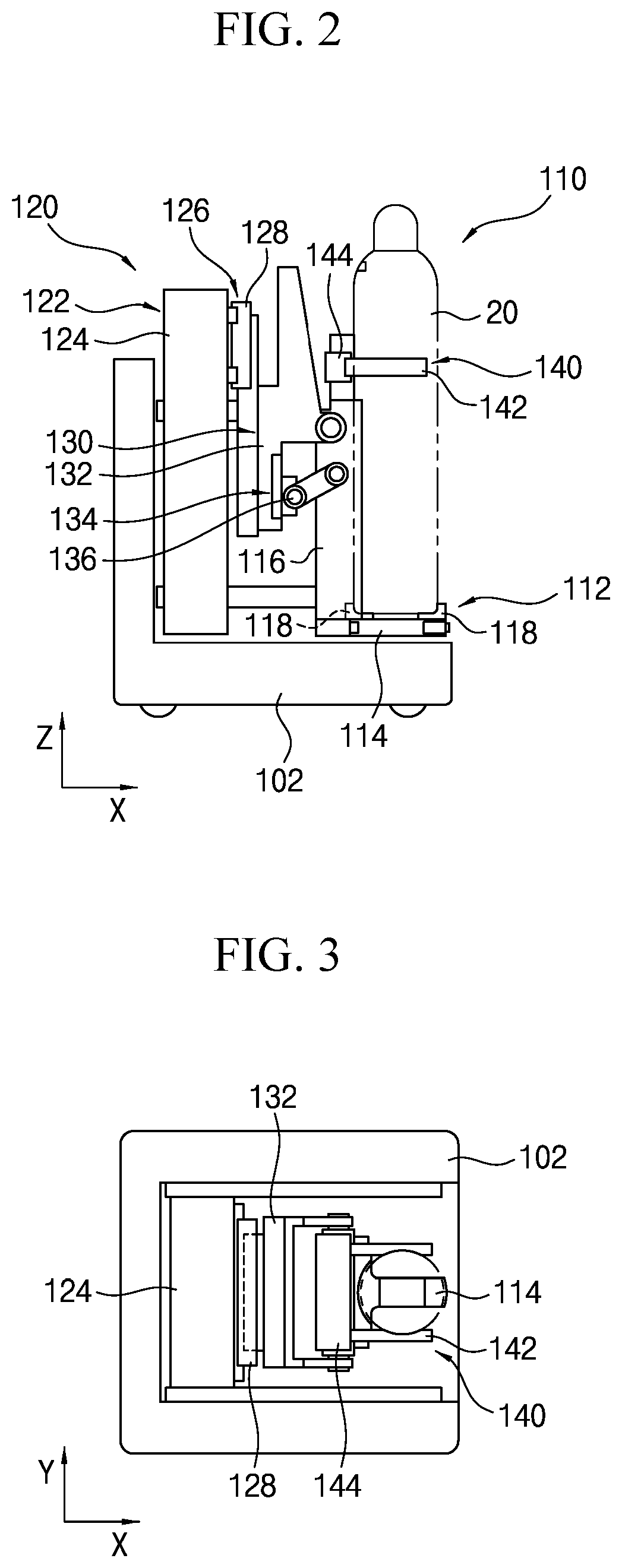 Patent US12325120 Figure 2 – Gas cylinder transfer apparatus and gas cylinder logistics system including the same