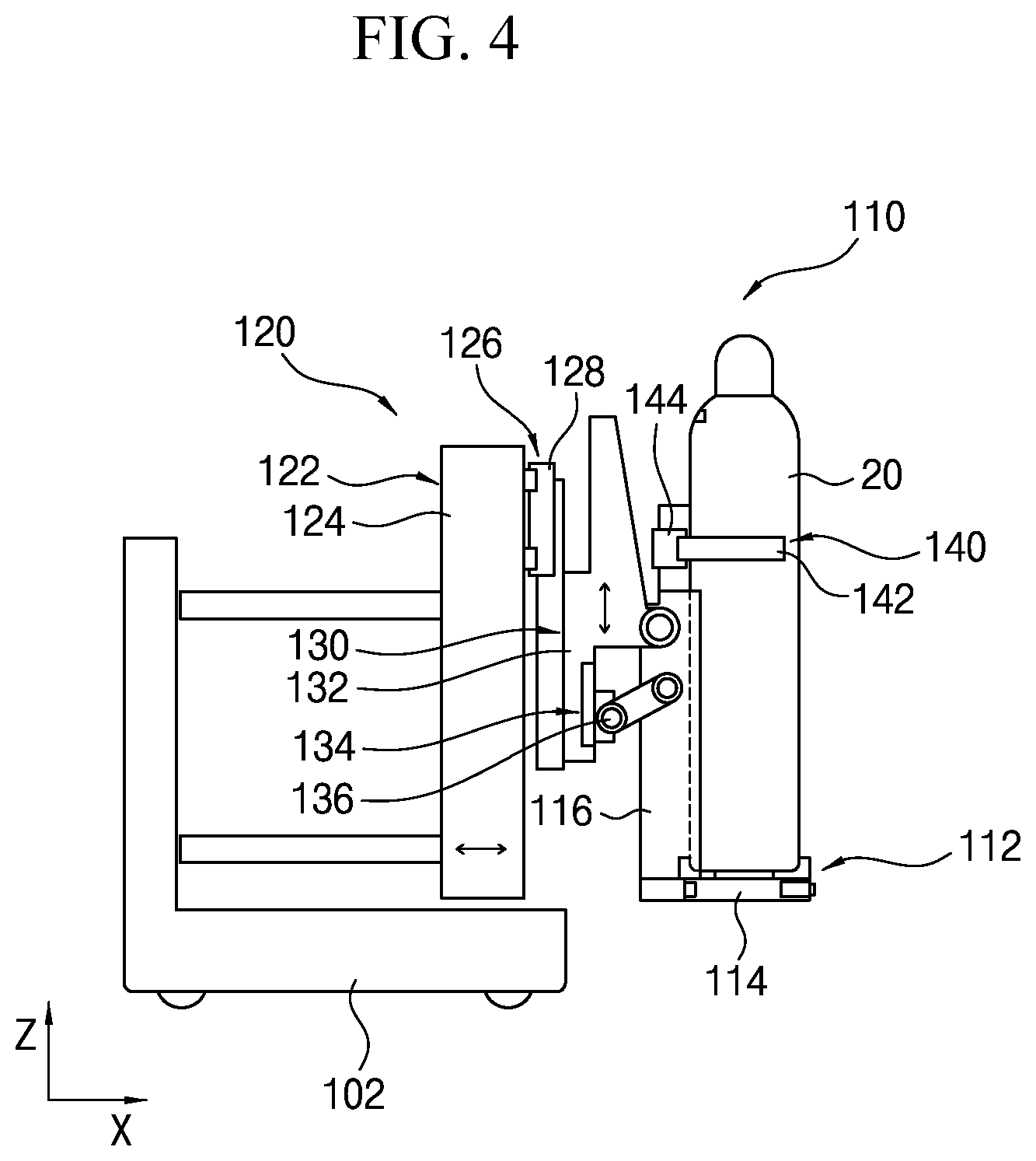 Patent US12325120 Figure 3 – Gas cylinder transfer apparatus and gas cylinder logistics system including the same