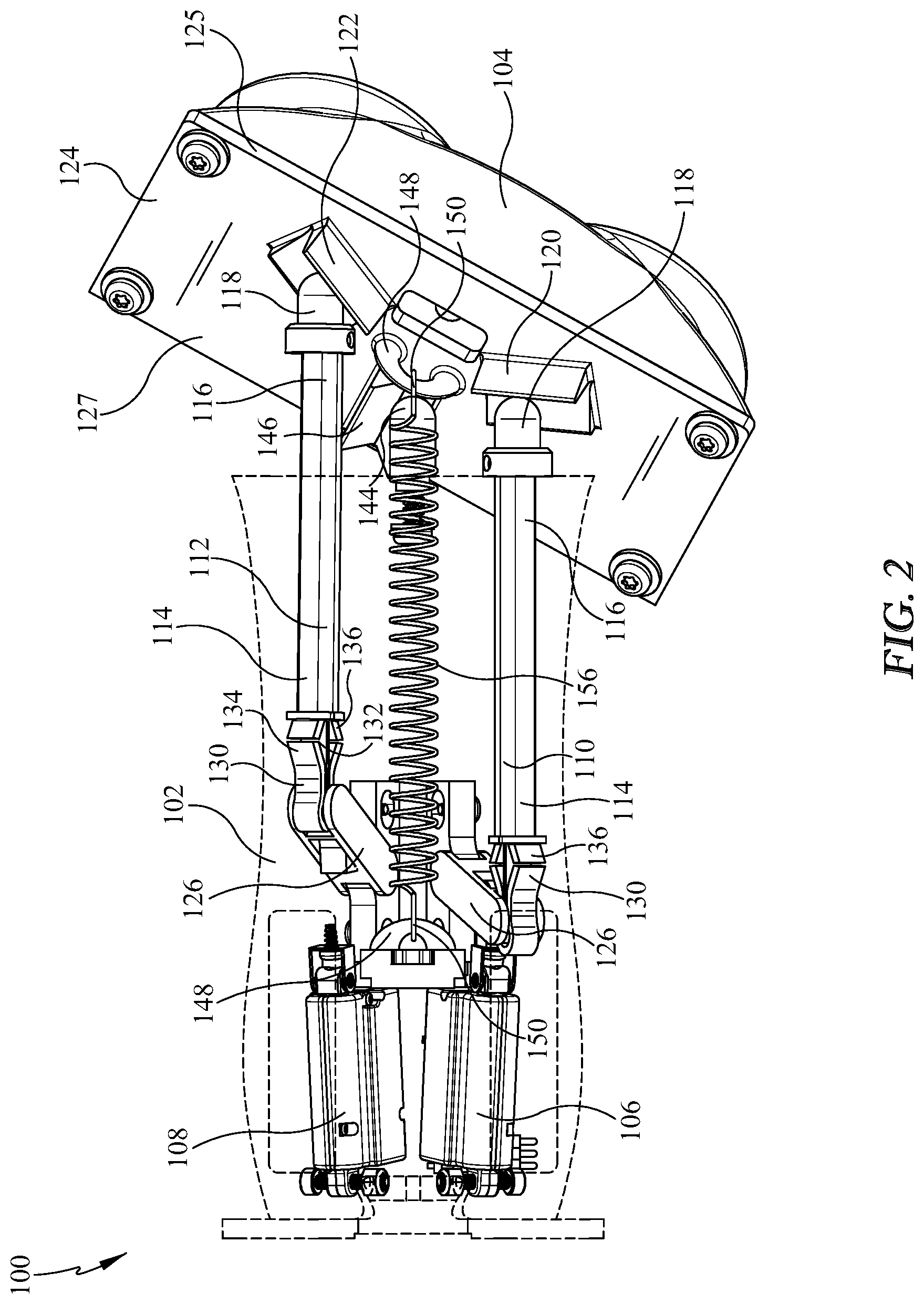 Patent US12325121 Figure 3 – Robot appendage actuation