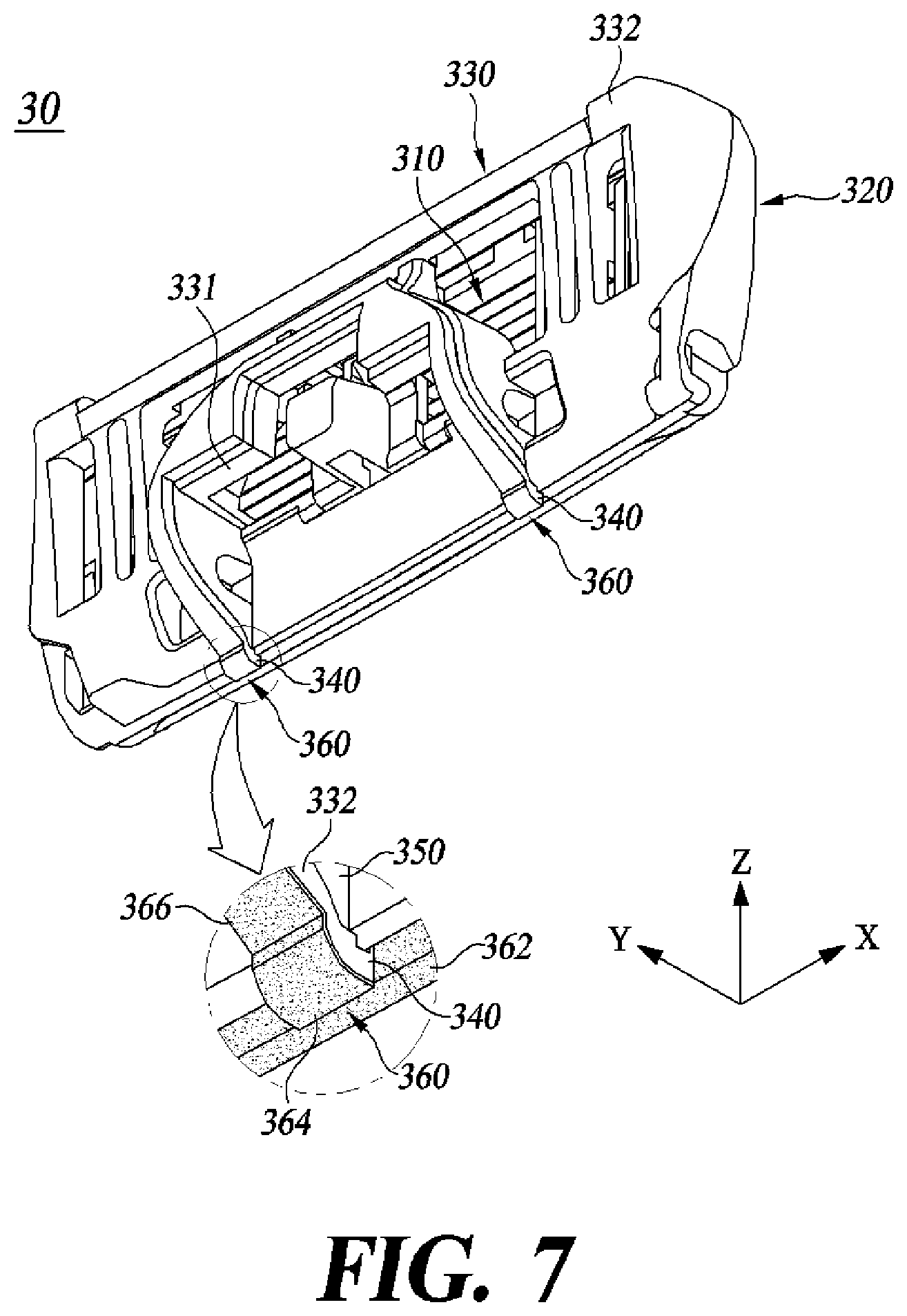 Patent US12325145 Figure 7 – Razor cartridge