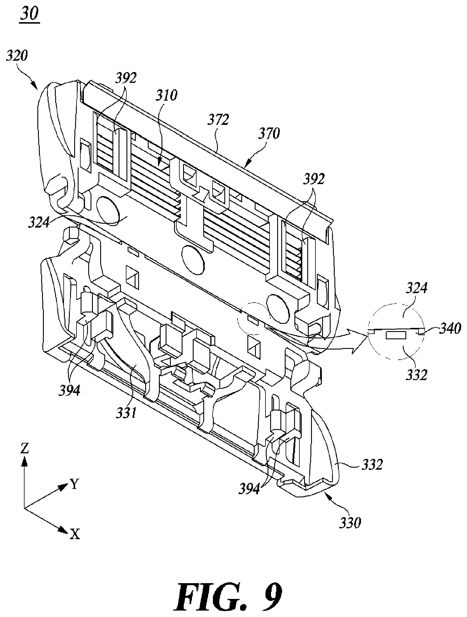 Patent US12325145 Figure 9 – Razor cartridge